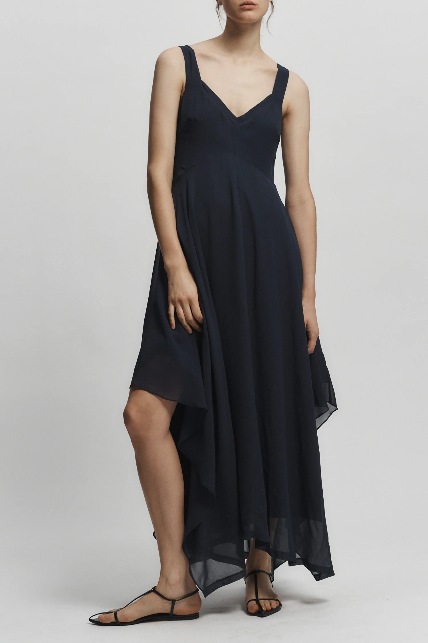 Riley Handkerchief Dress, Navy 3 Riley Handkerchief Dress, Navy