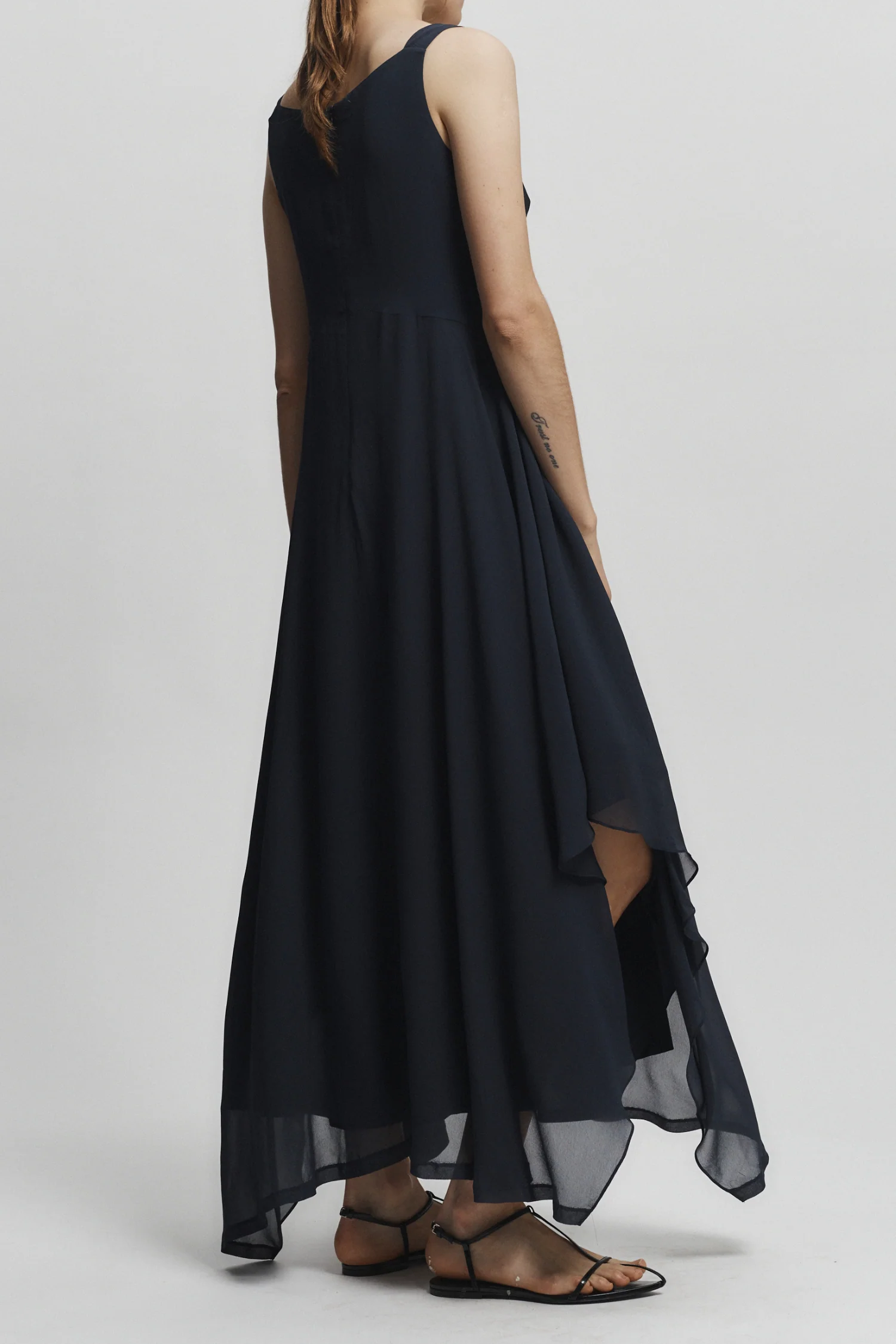 Riley Handkerchief Dress, Navy 5 Riley Handkerchief Dress, Navy