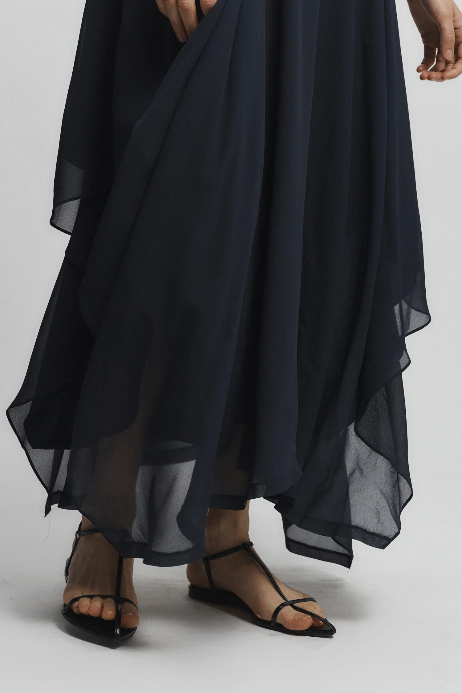 Riley Handkerchief Dress, Navy 6 Riley Handkerchief Dress, Navy