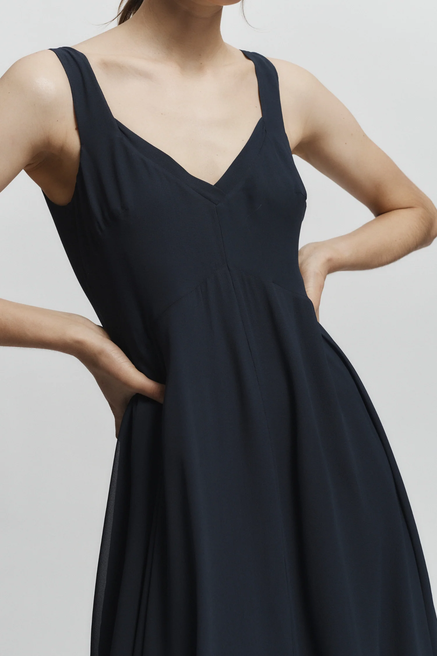 Riley Handkerchief Dress, Navy 7 Riley Handkerchief Dress, Navy