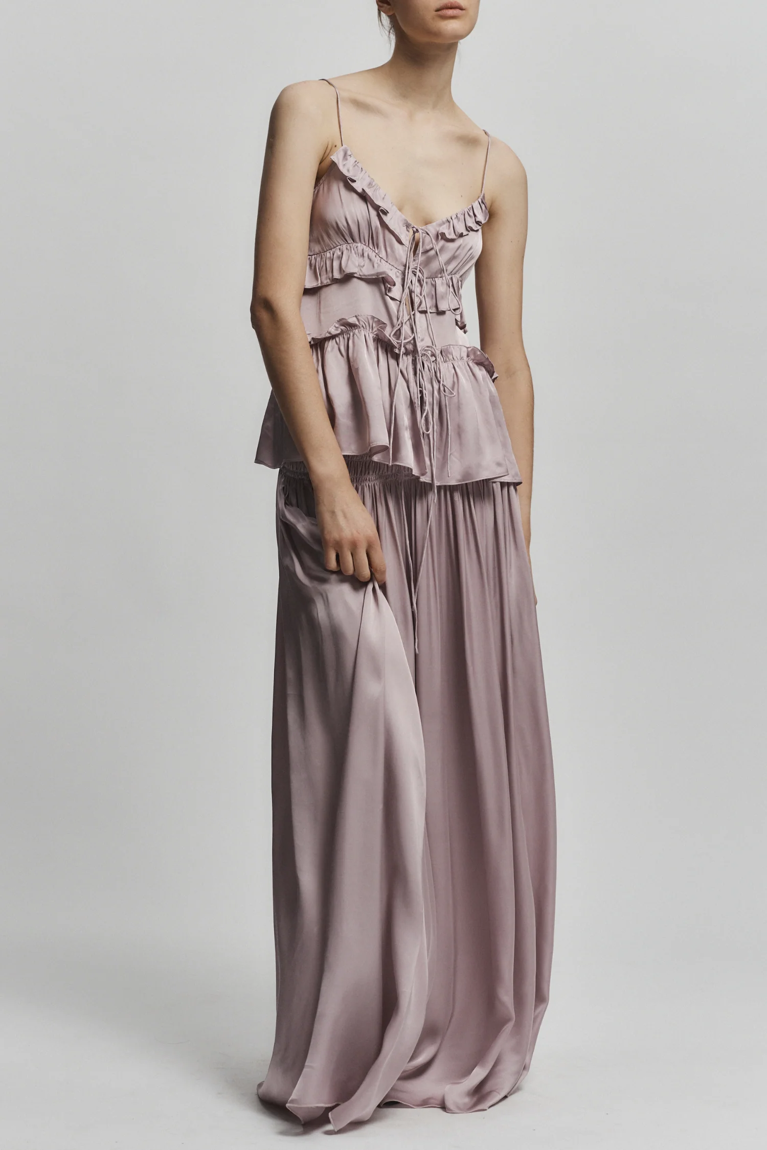 Ellie Ruched Skirt, Dusty Pink