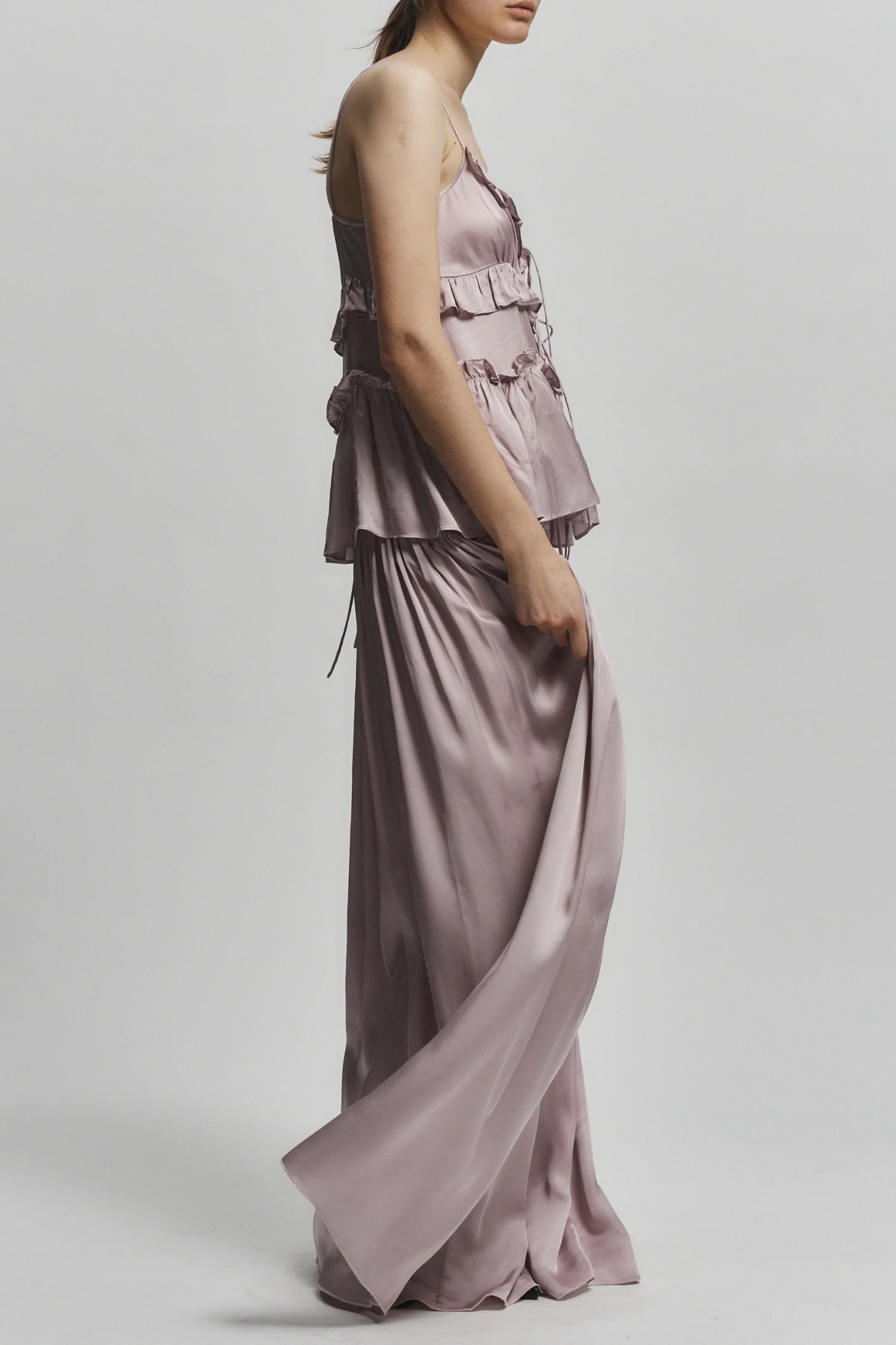 Ellie Ruched Skirt, Dusty Pink