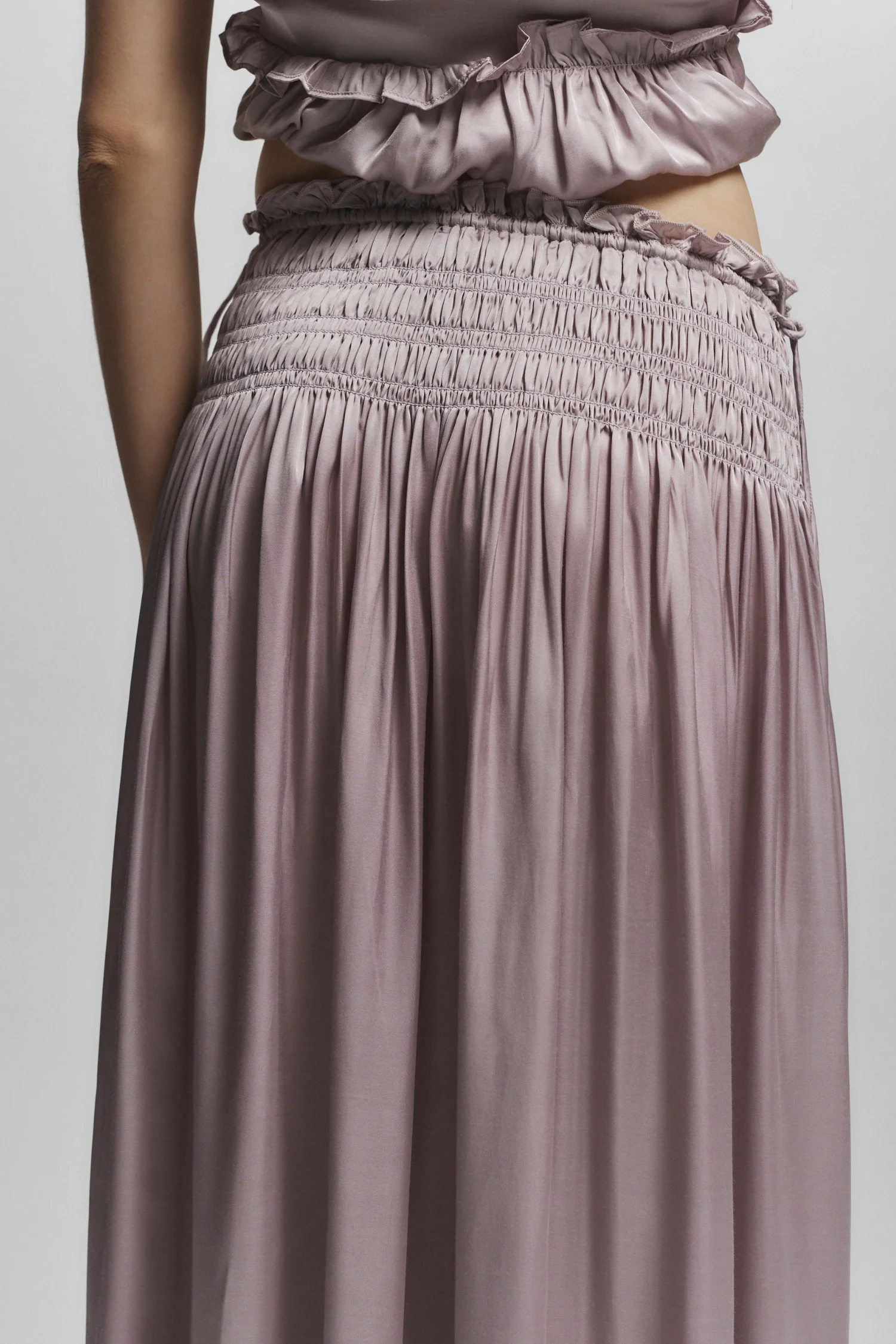 Ellie Ruched Skirt, Dusty Pink 5 Ellie Ruched Skirt, Dusty Pink