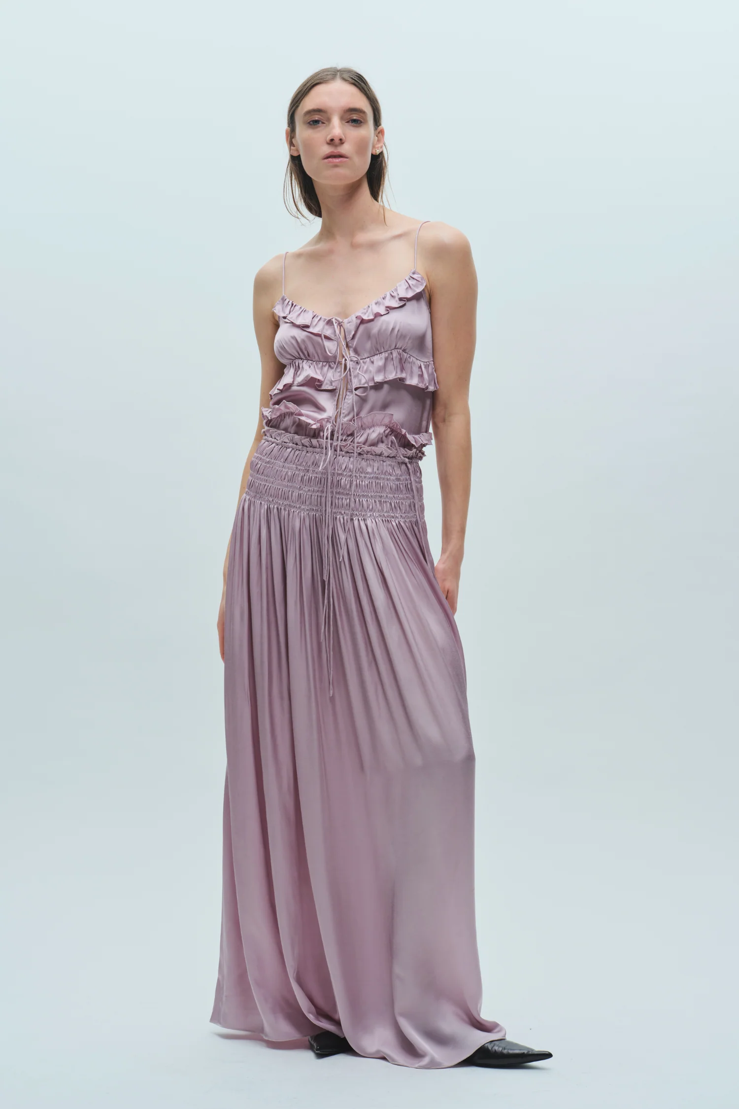 Ellie Ruched Skirt, Dusty Pink 6 Ellie Ruched Skirt, Dusty Pink