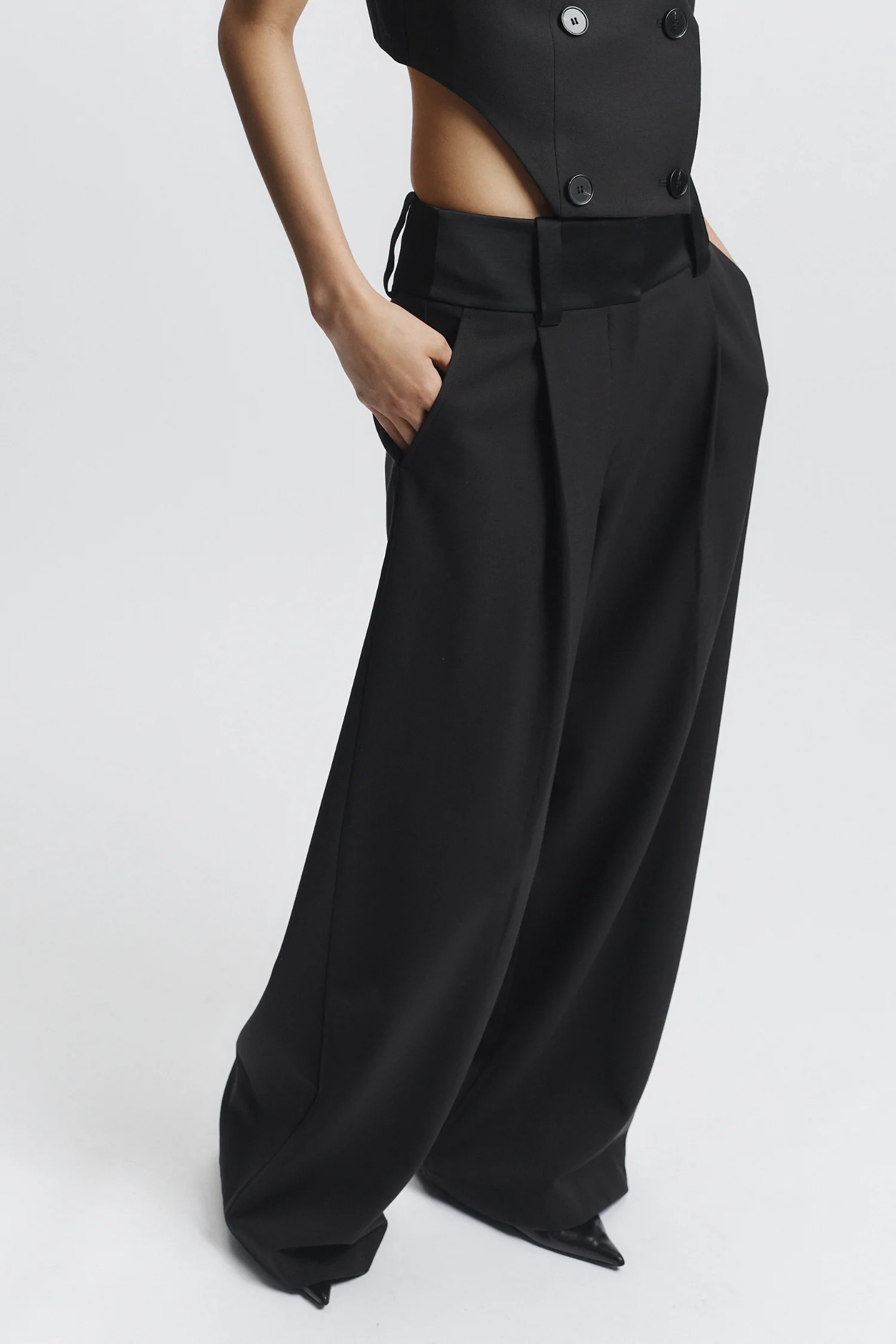 Stone Suiting Trouser, Black