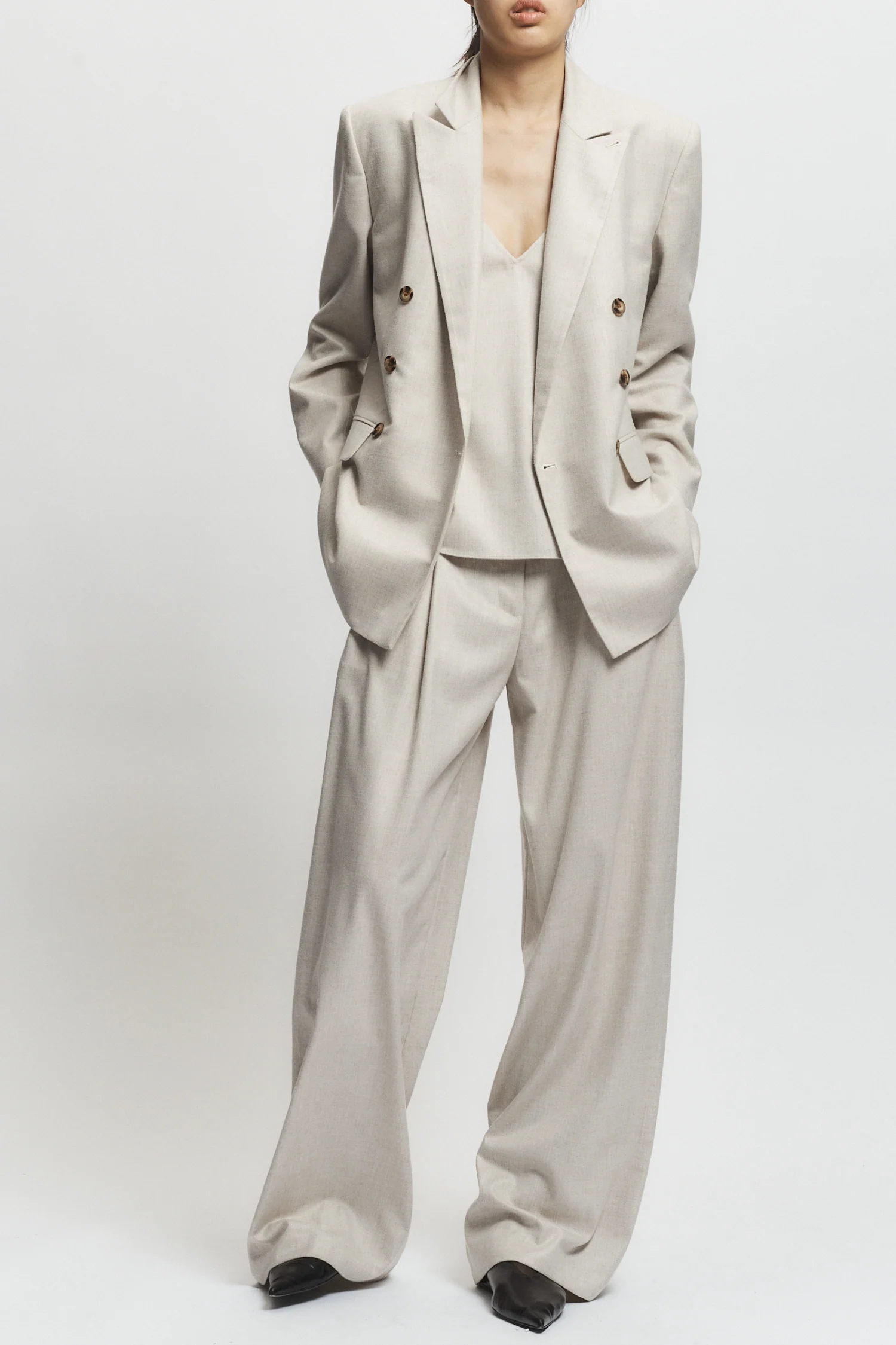 Sullivan Double-Breasted Blazer, Oatmeal 3 Sullivan Double-Breasted Blazer, Oatmeal