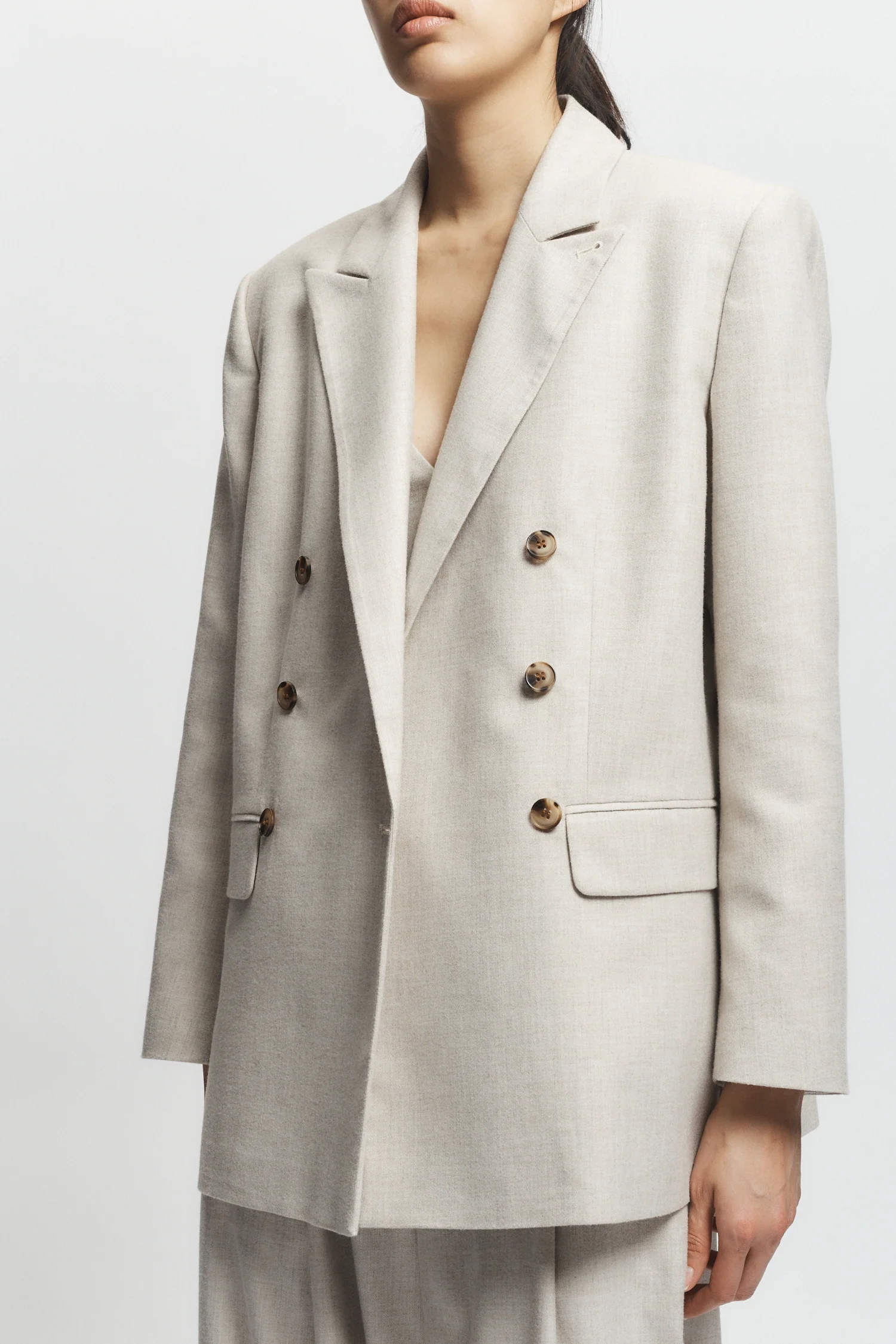 Sullivan Double-Breasted Blazer, Oatmeal 4 Sullivan Double-Breasted Blazer, Oatmeal