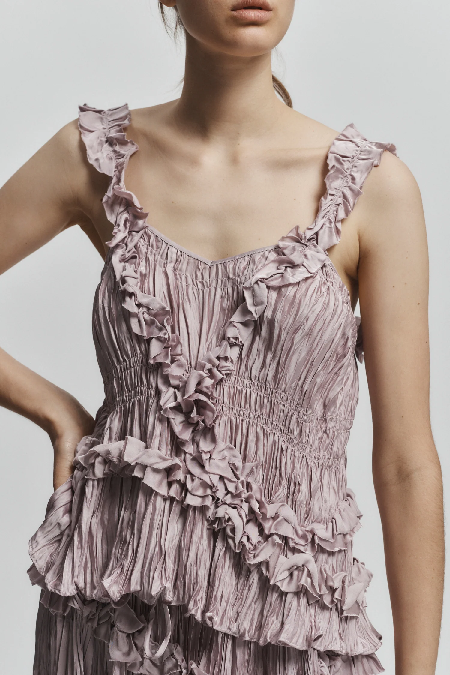 Emmy Ruched Blouse, Dusty Pink 4 Emmy Ruched Blouse, Dusty Pink