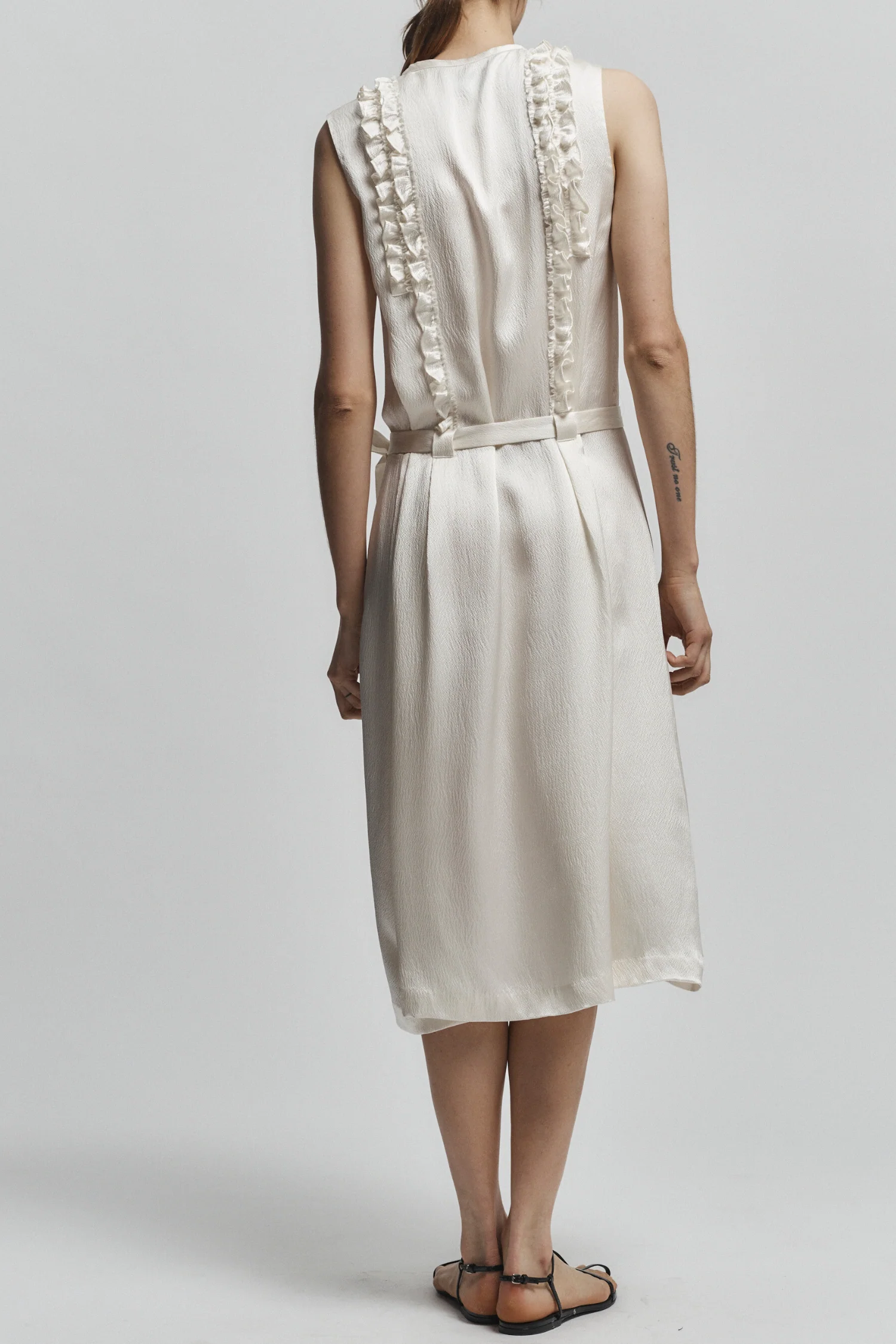 Sylas Silk Wrap Dress, Ivory