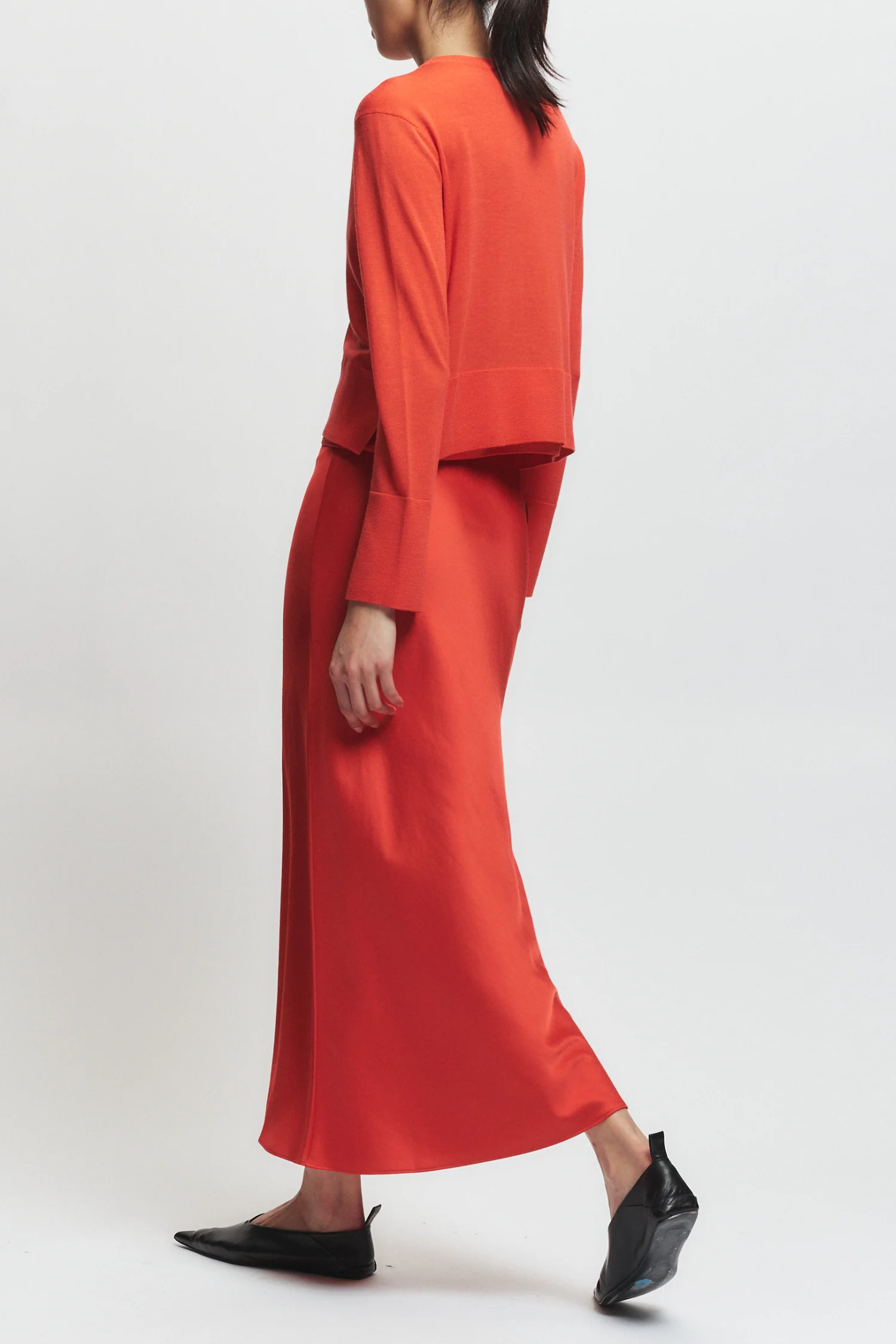 Talia Charmeuse Maxi Skirt, Grenadine