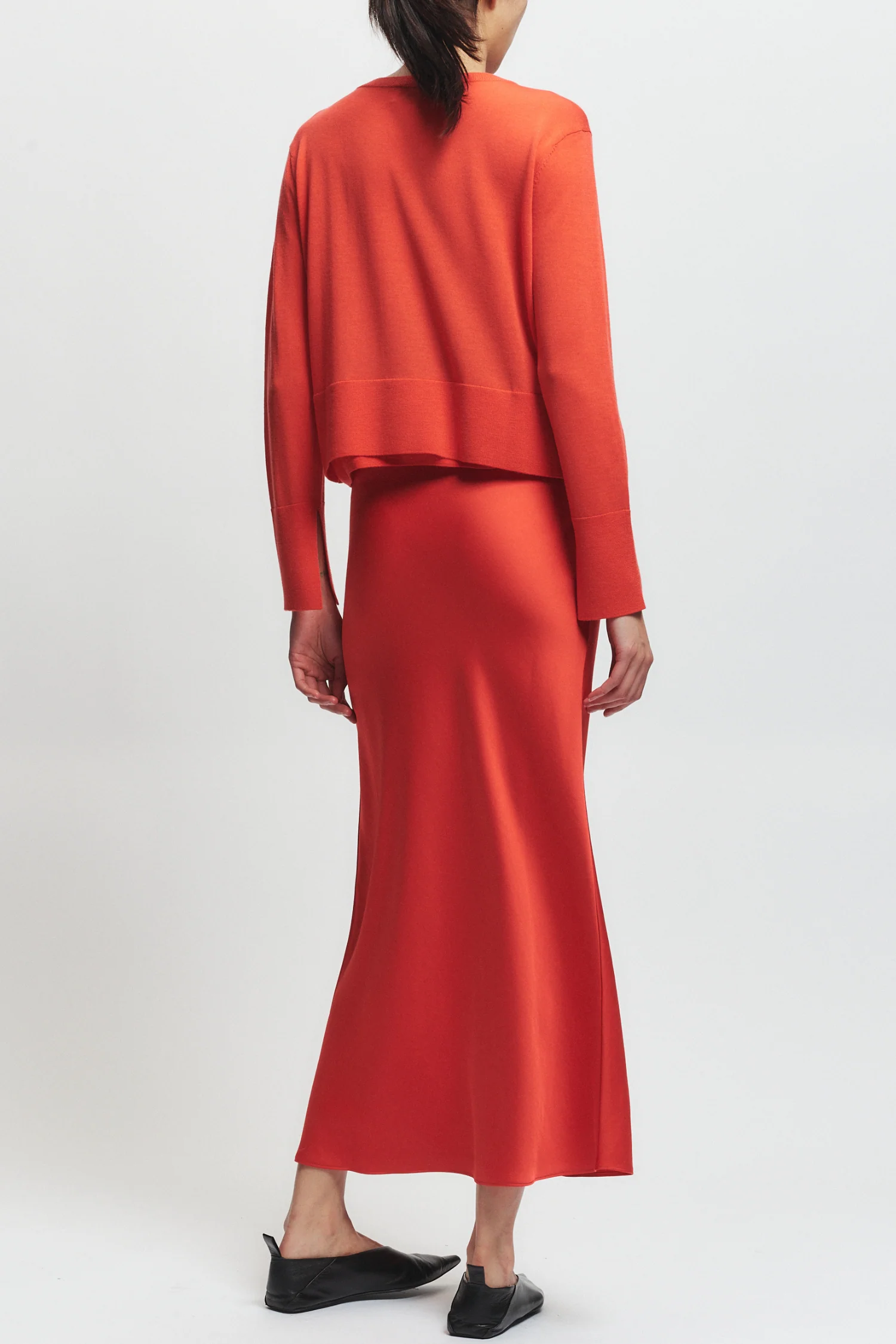 Talia Charmeuse Maxi Skirt, Grenadine 4 Talia Charmeuse Maxi Skirt, Grenadine