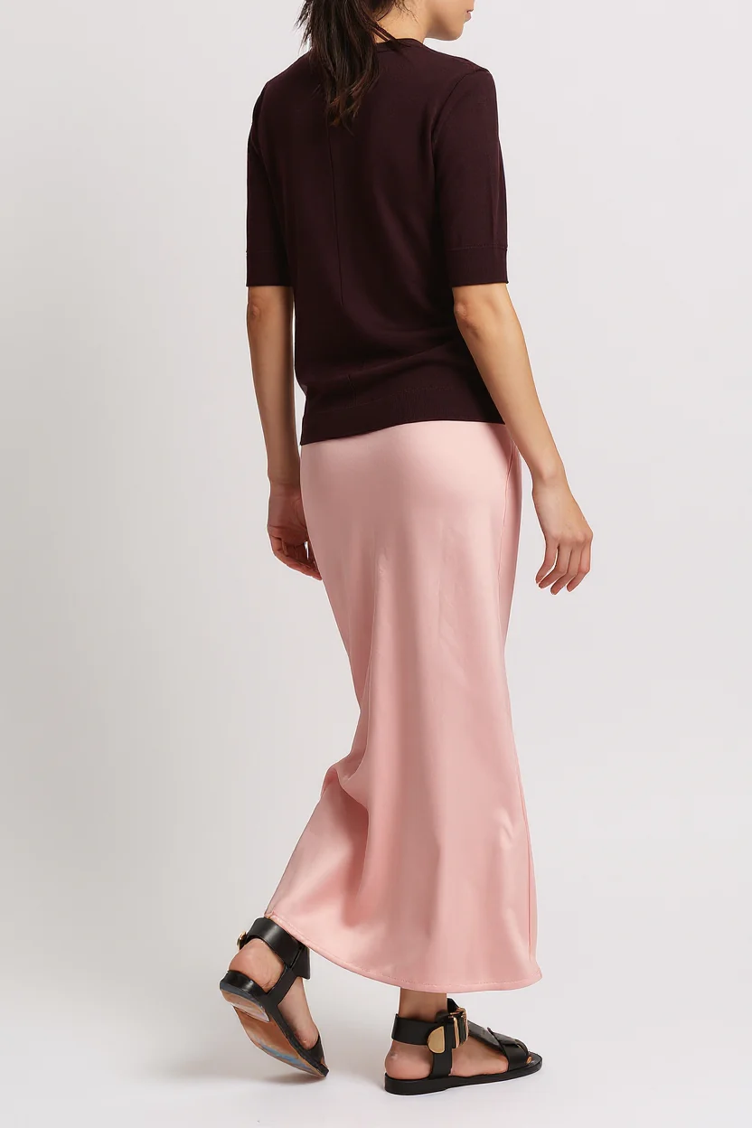 Talia Charmeuse Maxi Skirt, Petal