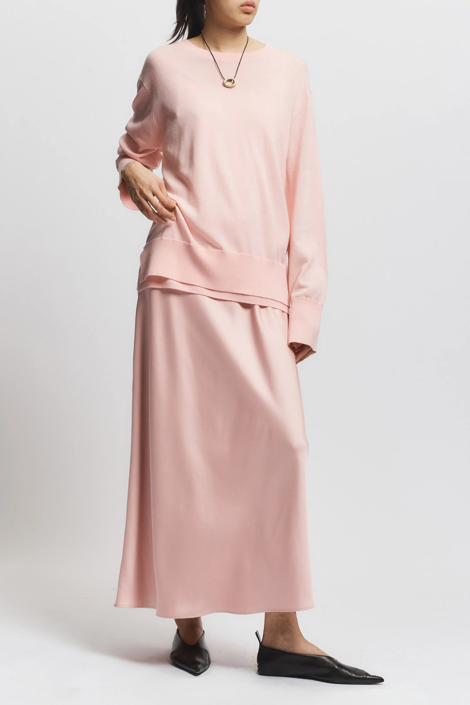 Talia Charmeuse Maxi Skirt, Petal 5 Talia Charmeuse Maxi Skirt, Petal