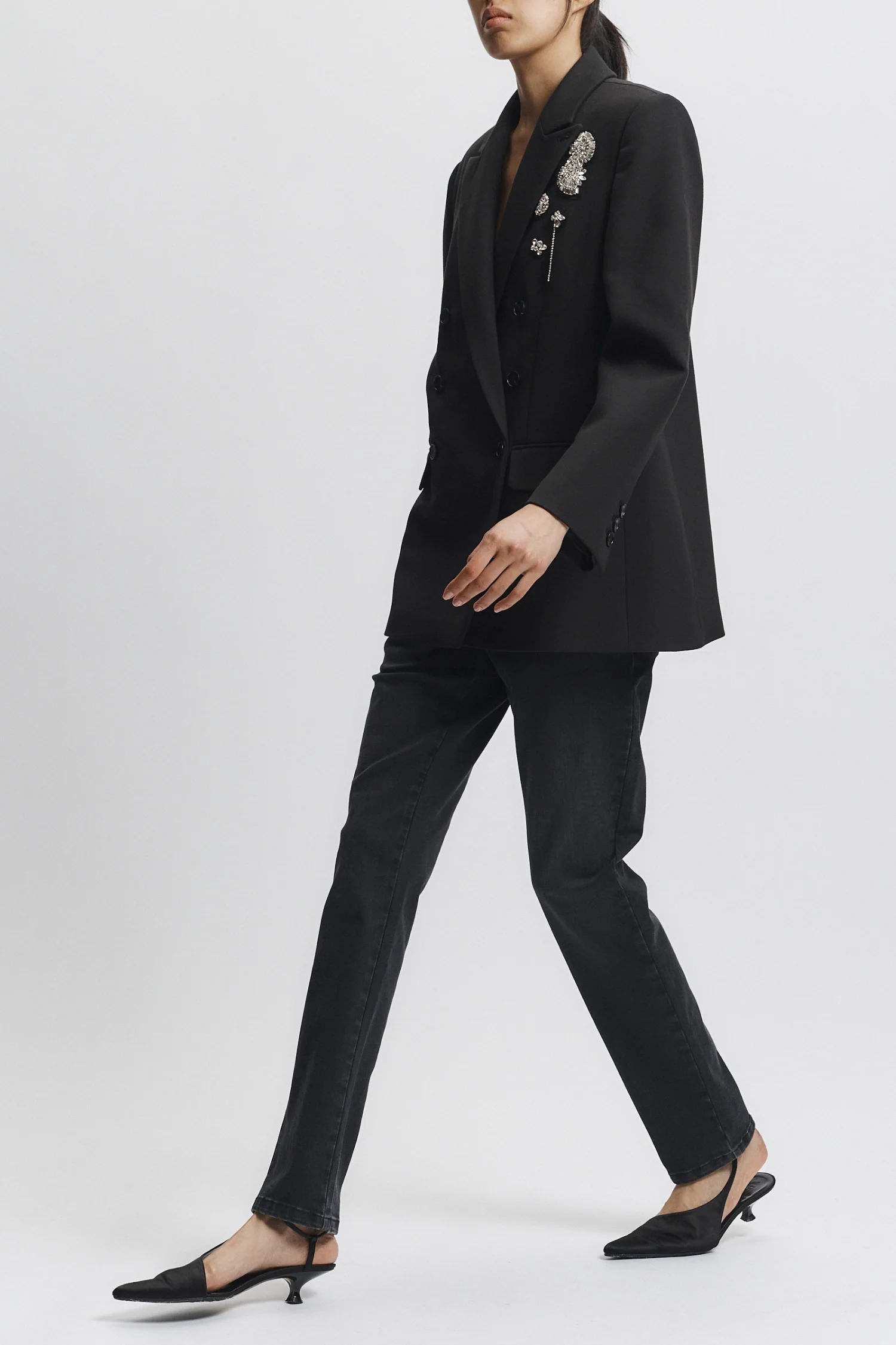 Tanner Embellished Blazer, Black 3 Tanner Embellished Blazer, Black