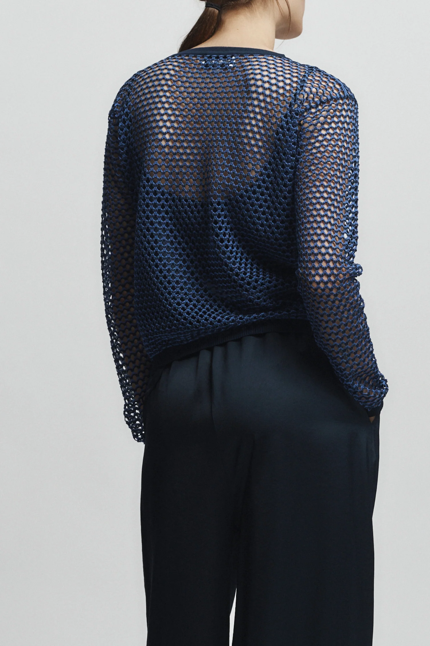 Laurel Open Weave Top, Blue/Cobalt