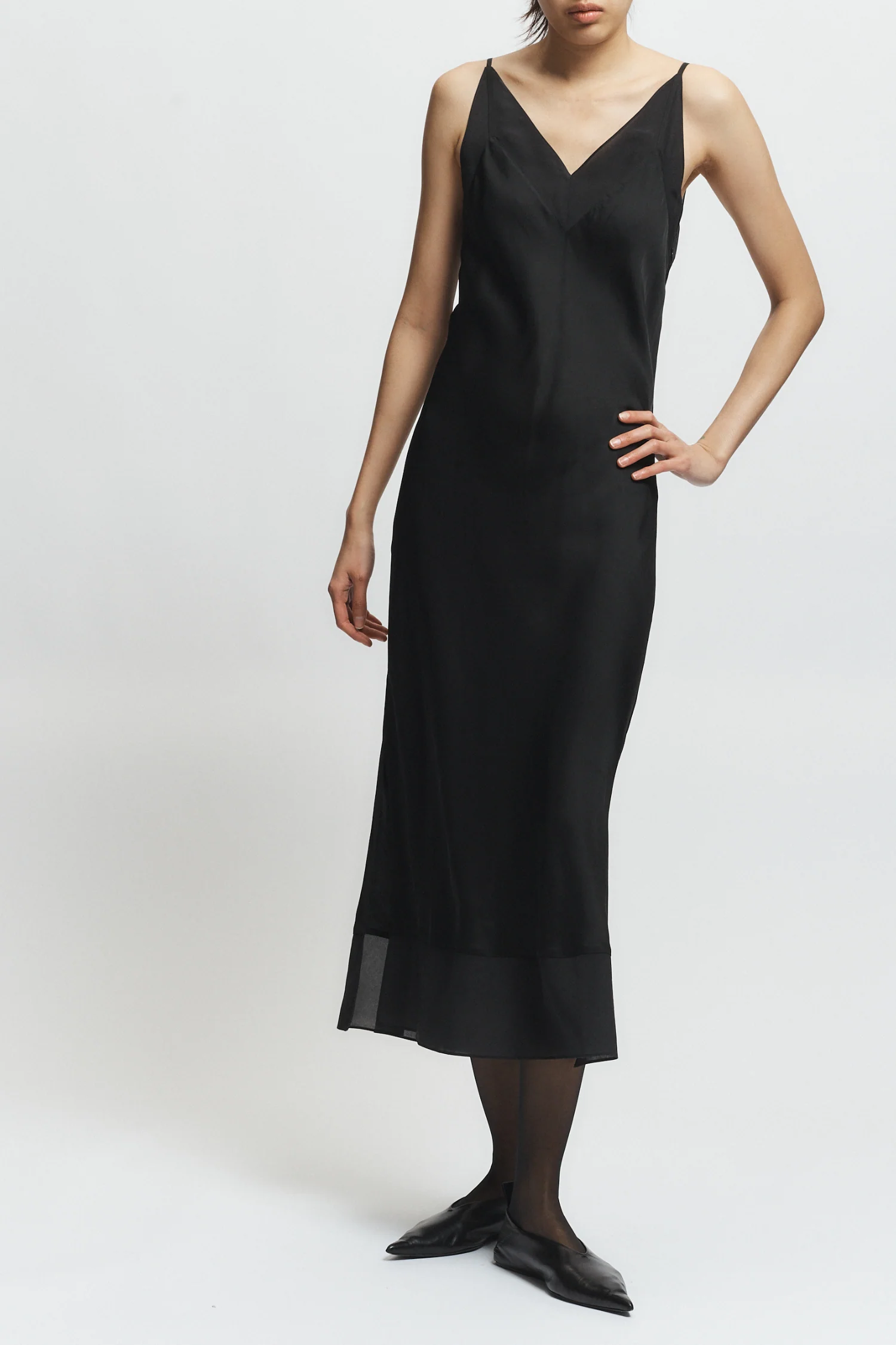 Vinza Slip Dress, Black