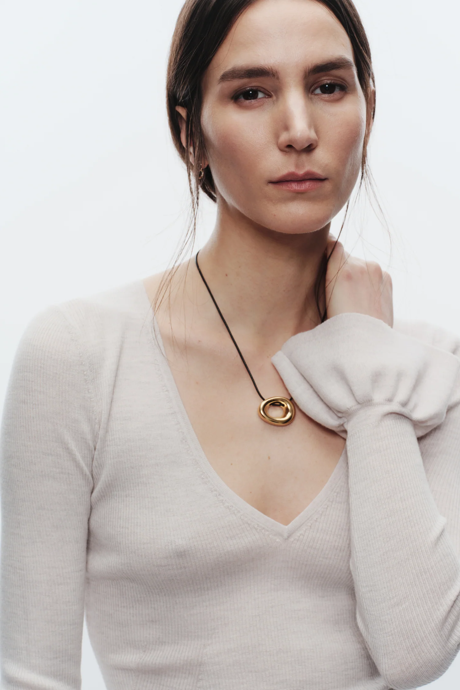 Watson Ruffle Knit Sweater, Frost