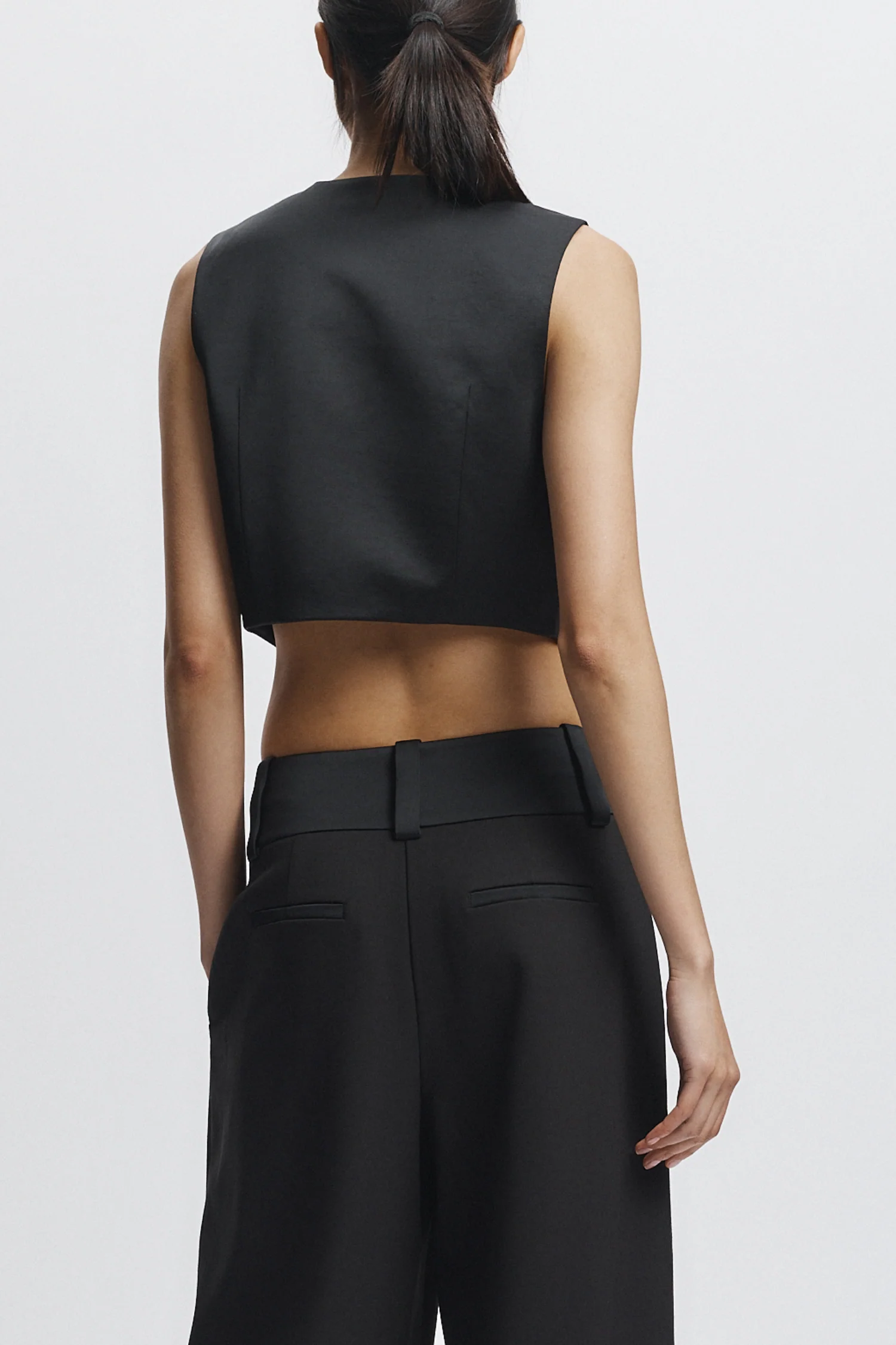 Wes Double Breasted Vest, Black 4 Wes Double Breasted Vest, Black