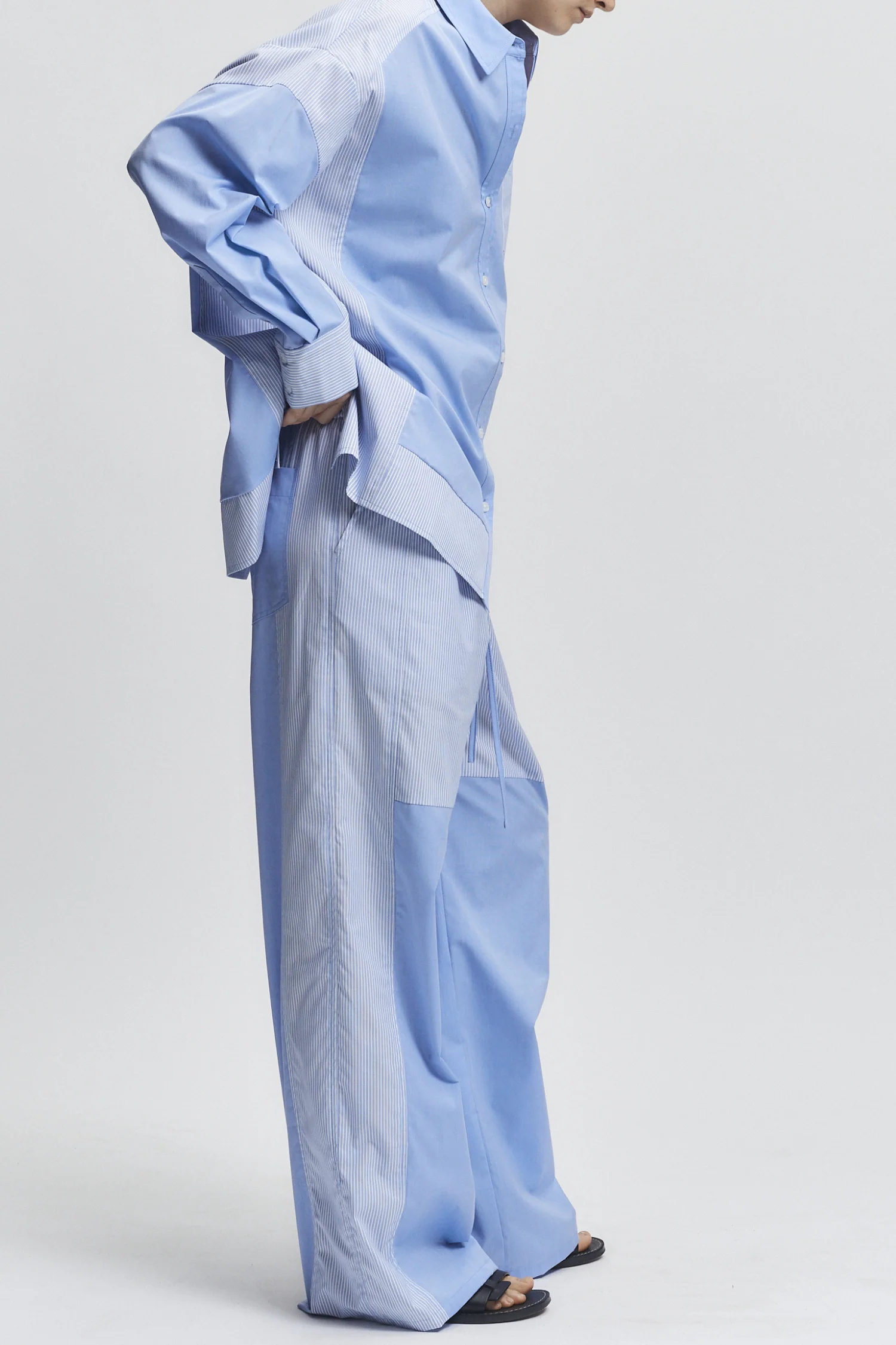 Xander Pant, Blue Mixed Shirting