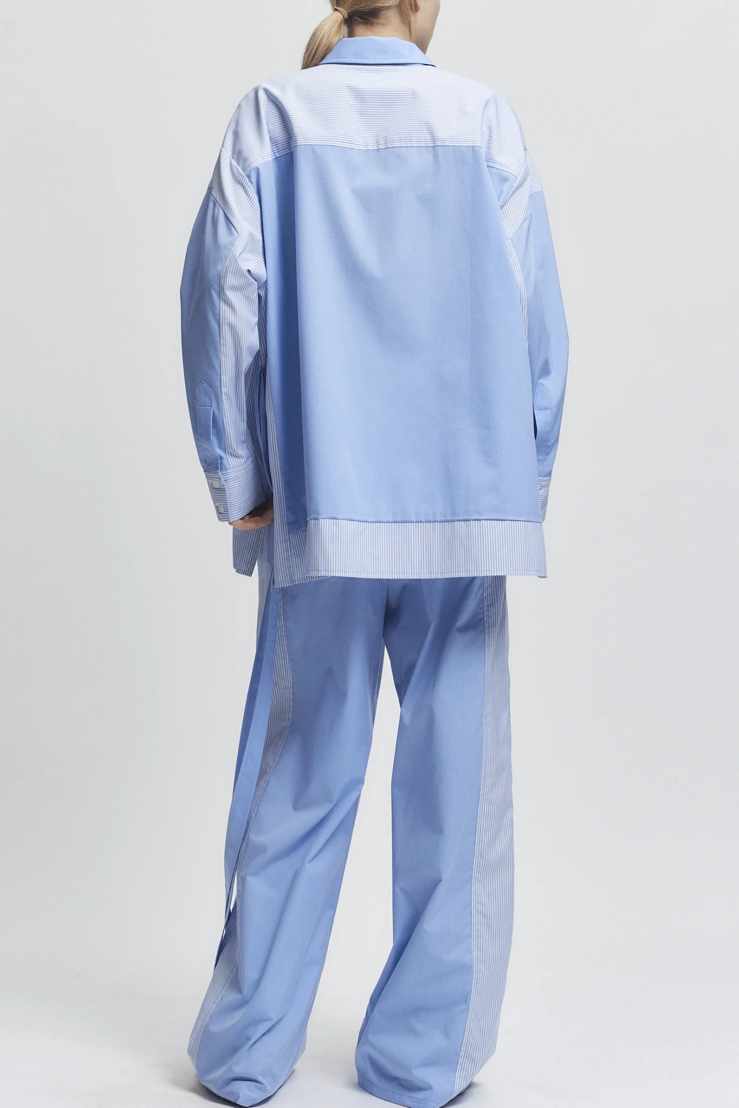 Xander Pant, Blue Mixed Shirting 4 Xander Pant, Blue Mixed Shirting