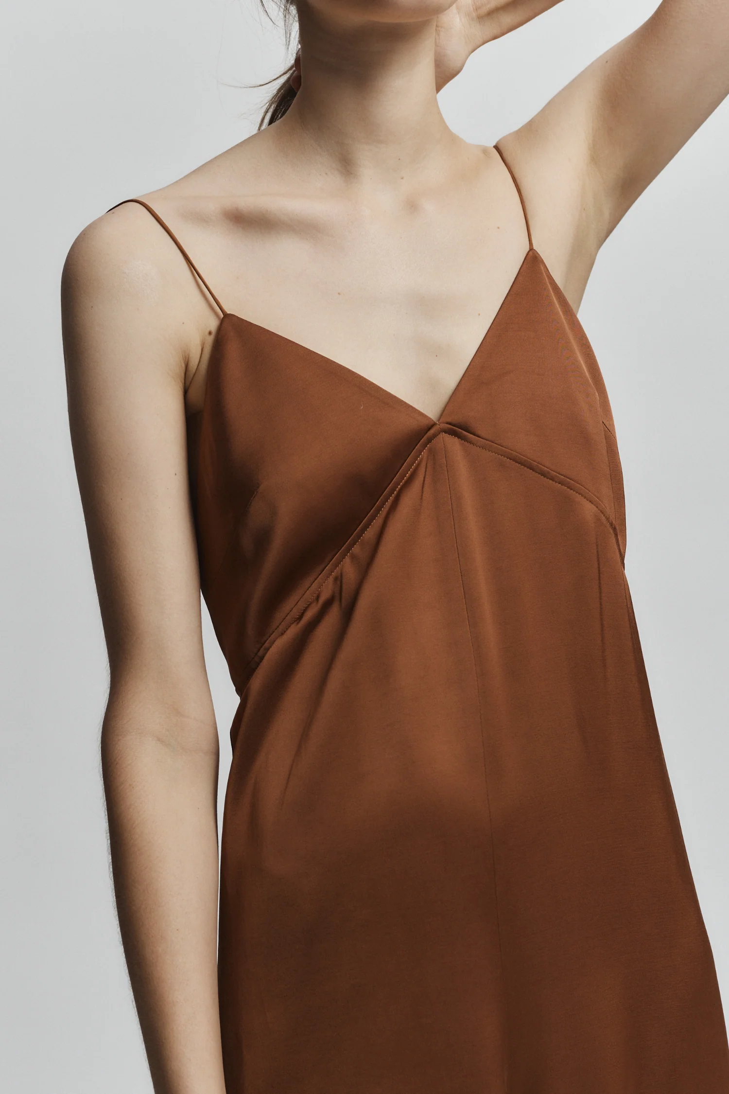 Fallon Open Back Slip Dress, Gingerbread 5 Fallon Open Back Slip Dress, Gingerbread