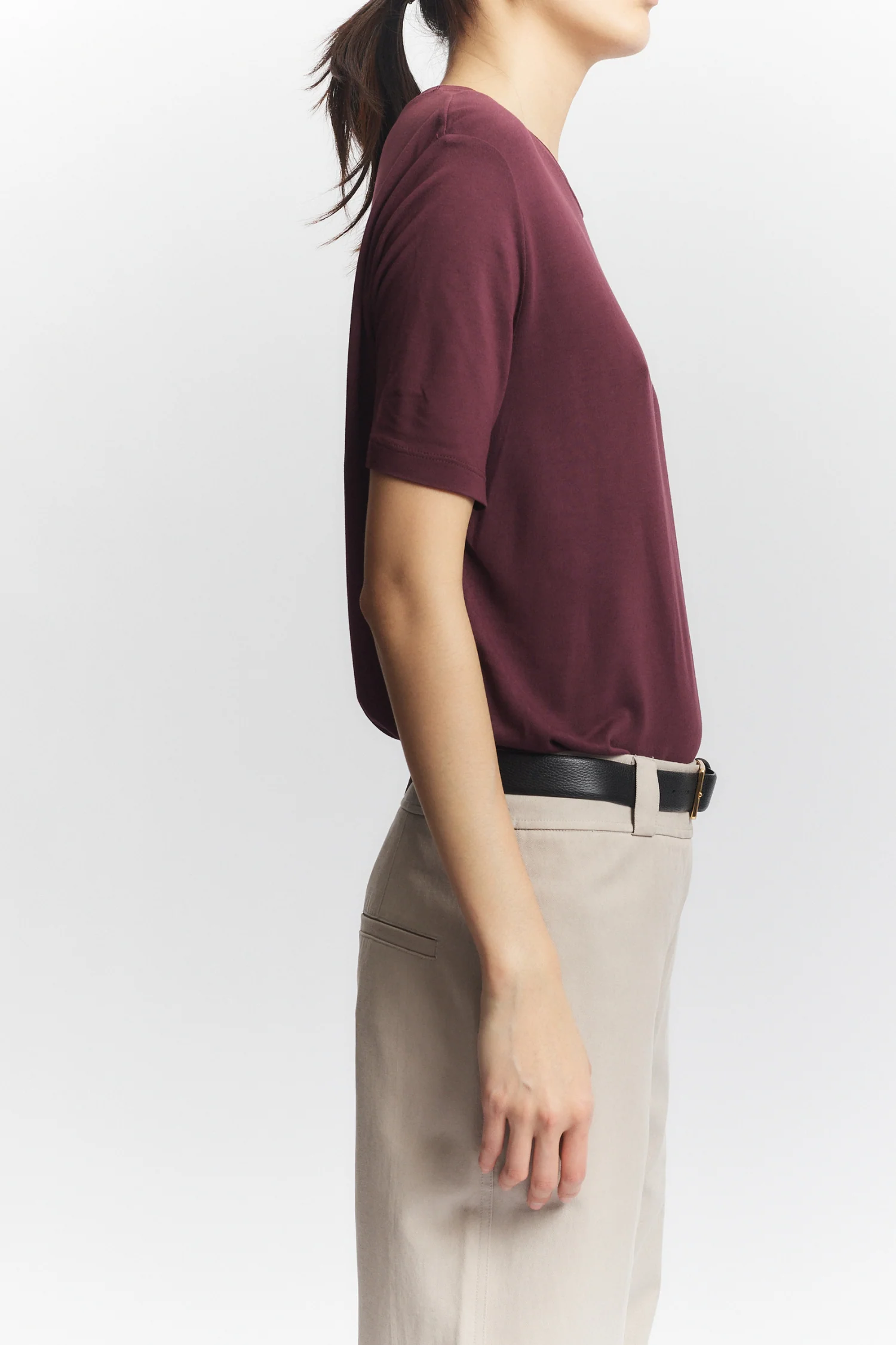 Zola Crewneck Tee, Grape 3 Zola Crewneck Tee, Grape