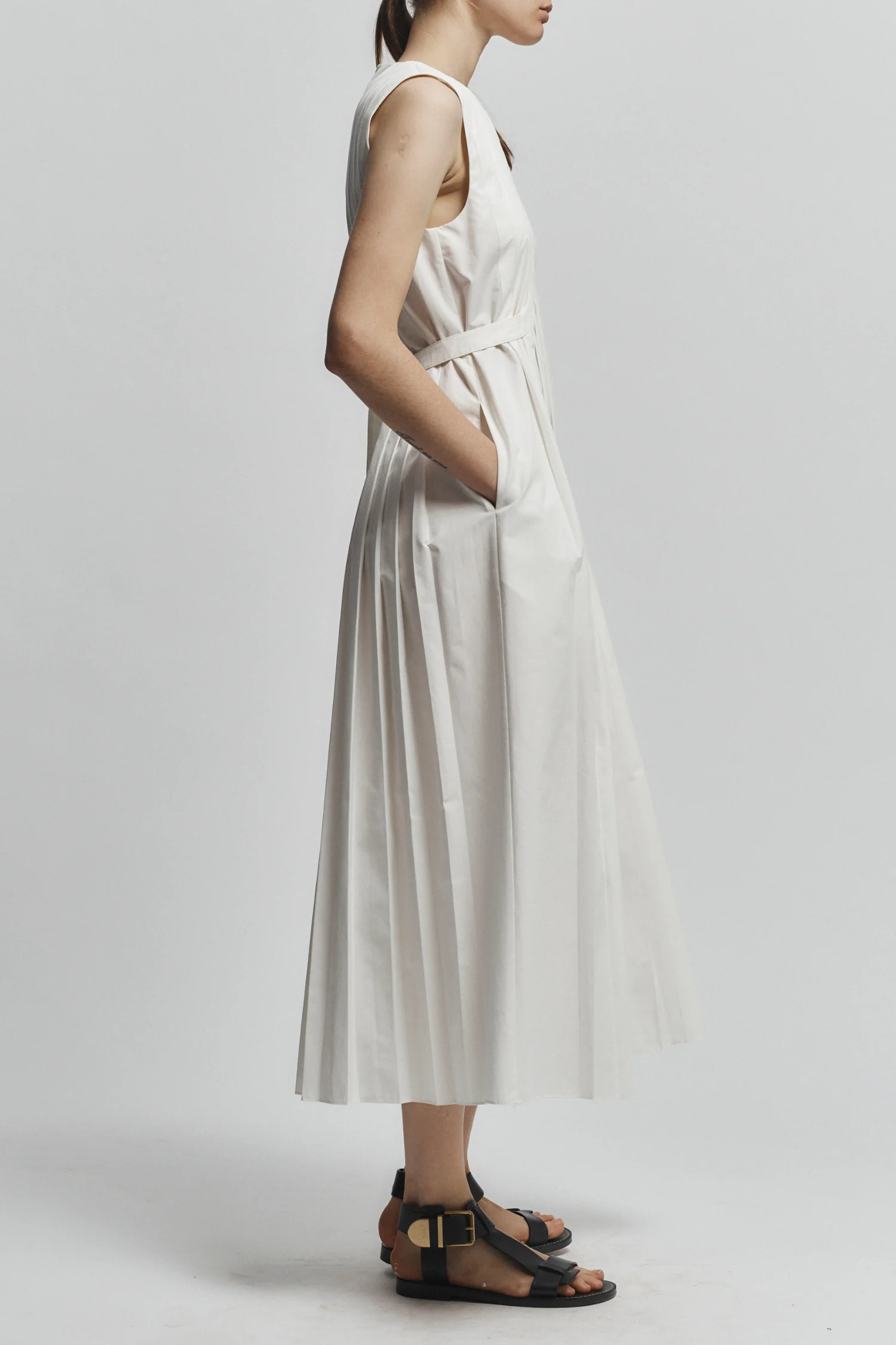 Judson Pleated Maxi Dress, White 4 Judson Pleated Maxi Dress, White
