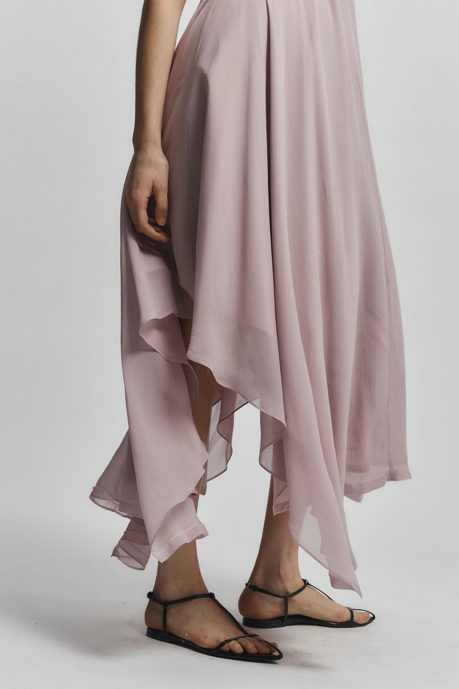 Riley Handkerchief Dress, Dusty Pink 3 Riley Handkerchief Dress, Dusty Pink