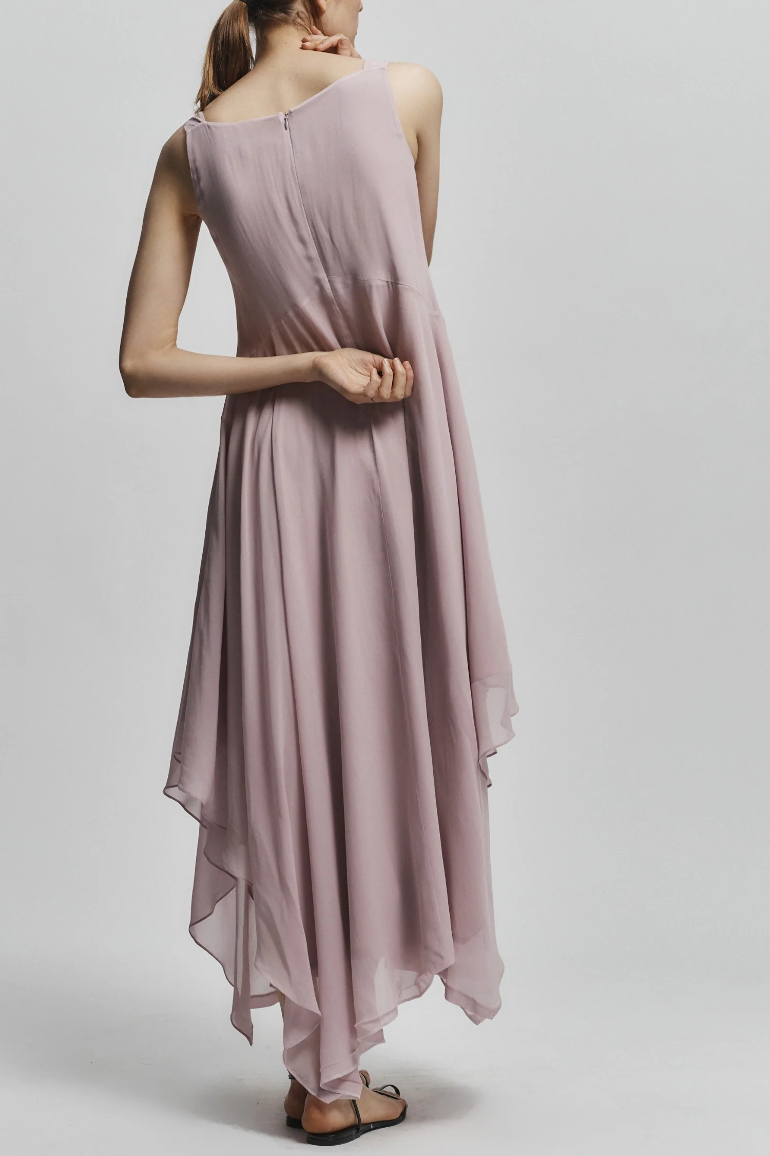 Riley Handkerchief Dress, Dusty Pink 4 Riley Handkerchief Dress, Dusty Pink