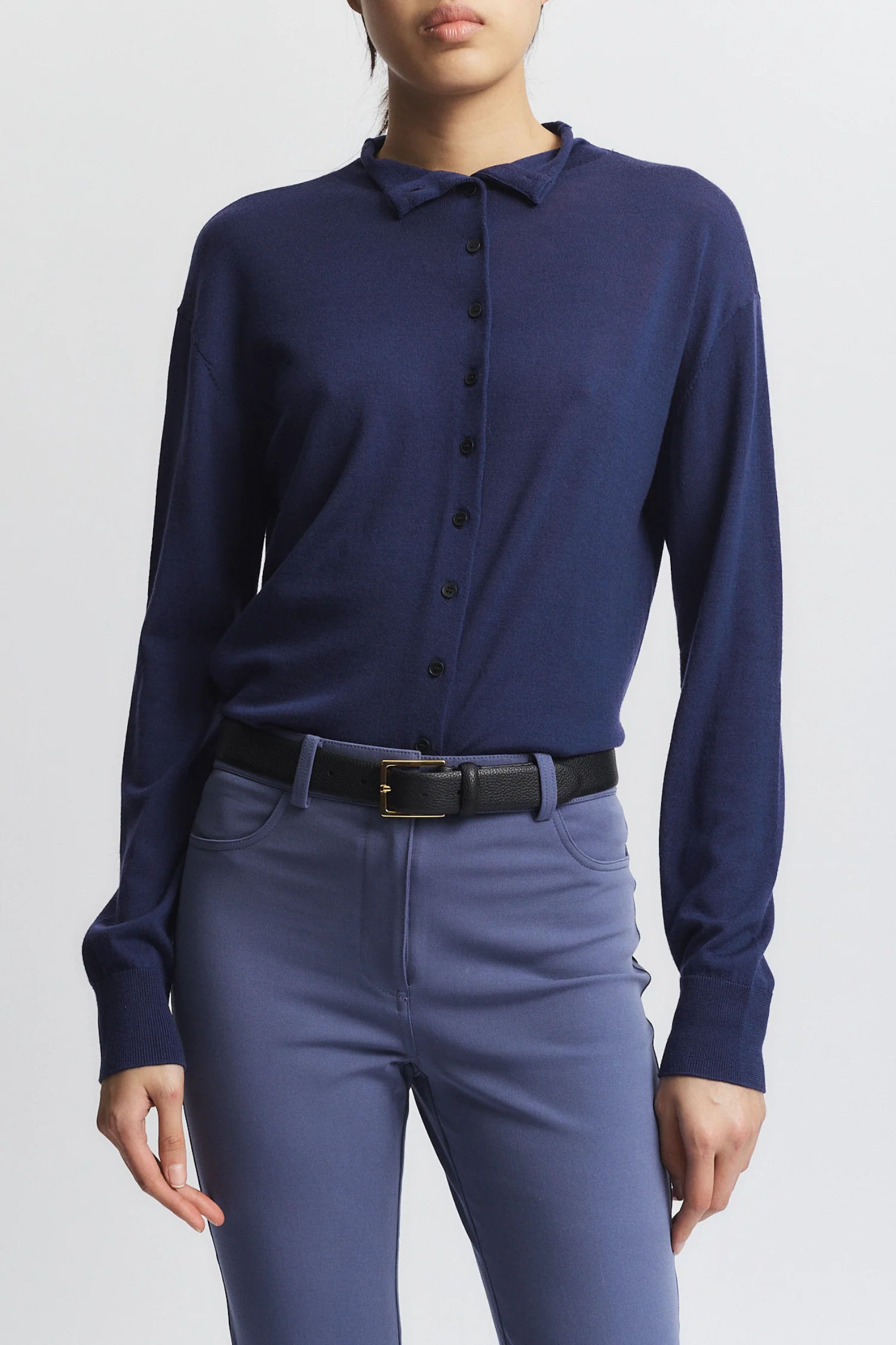 Ashley Buttondown Sweater, Midnight