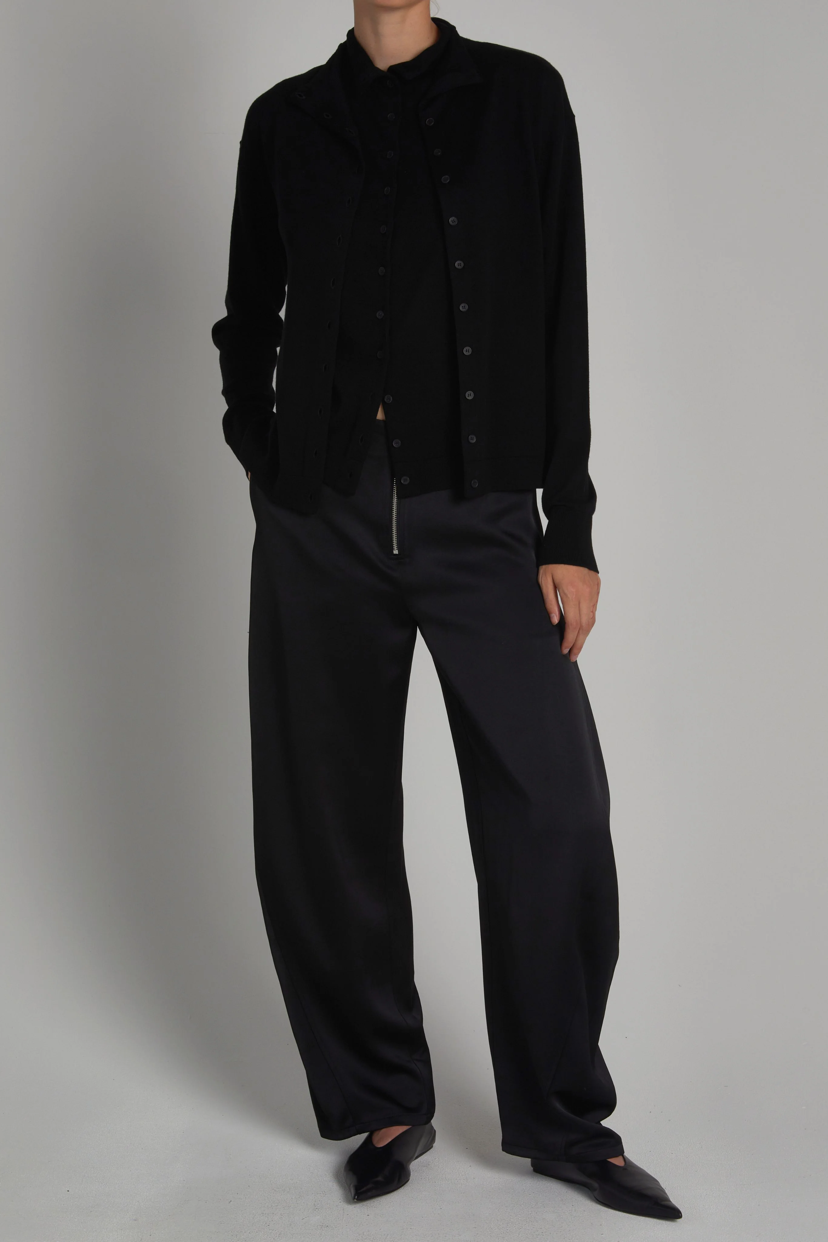 Ashley Buttondown Sweater, Black 5 Ashley Buttondown Sweater, Black