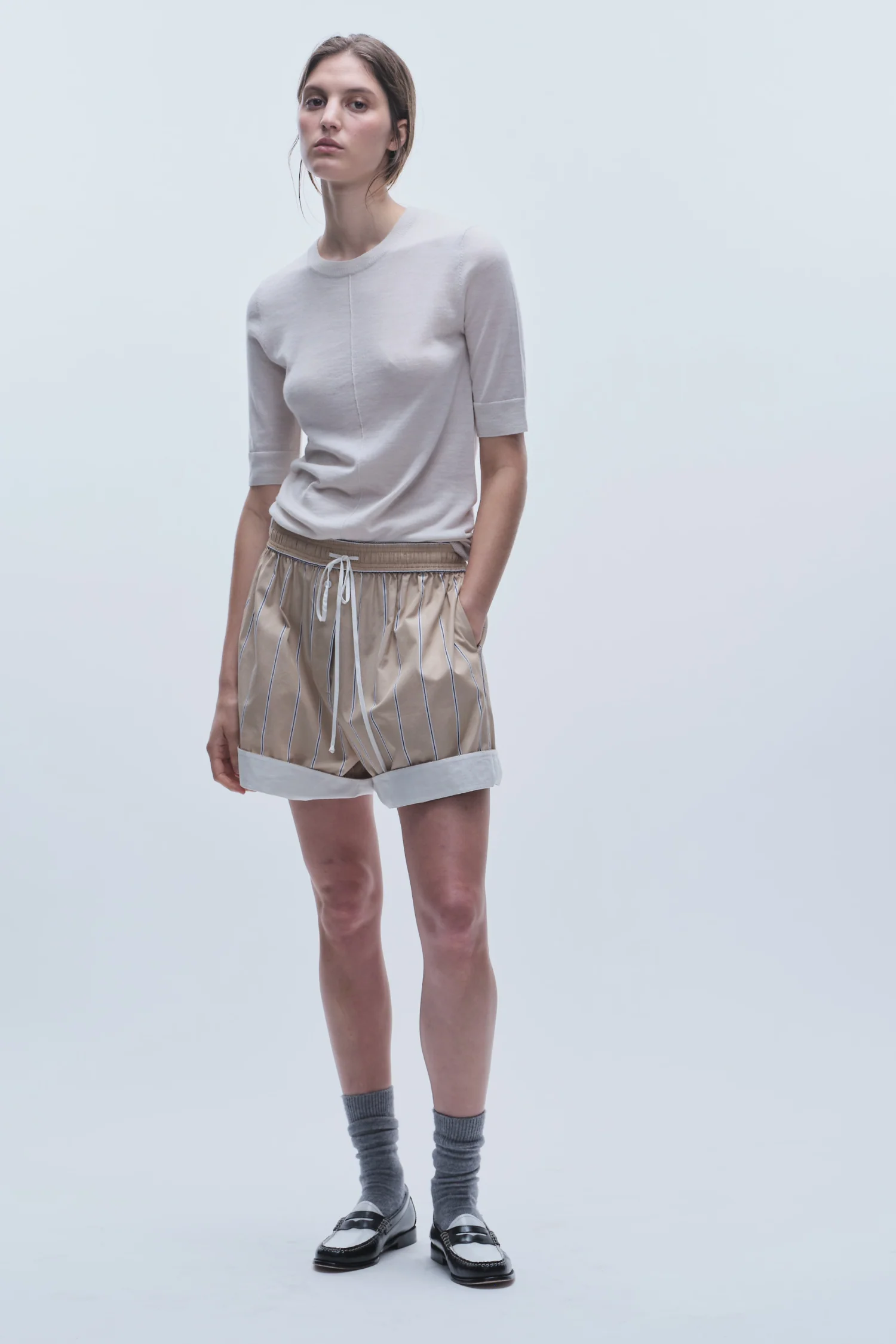 Lexie Short, Sand Stripe 3 Lexie Short, Sand Stripe