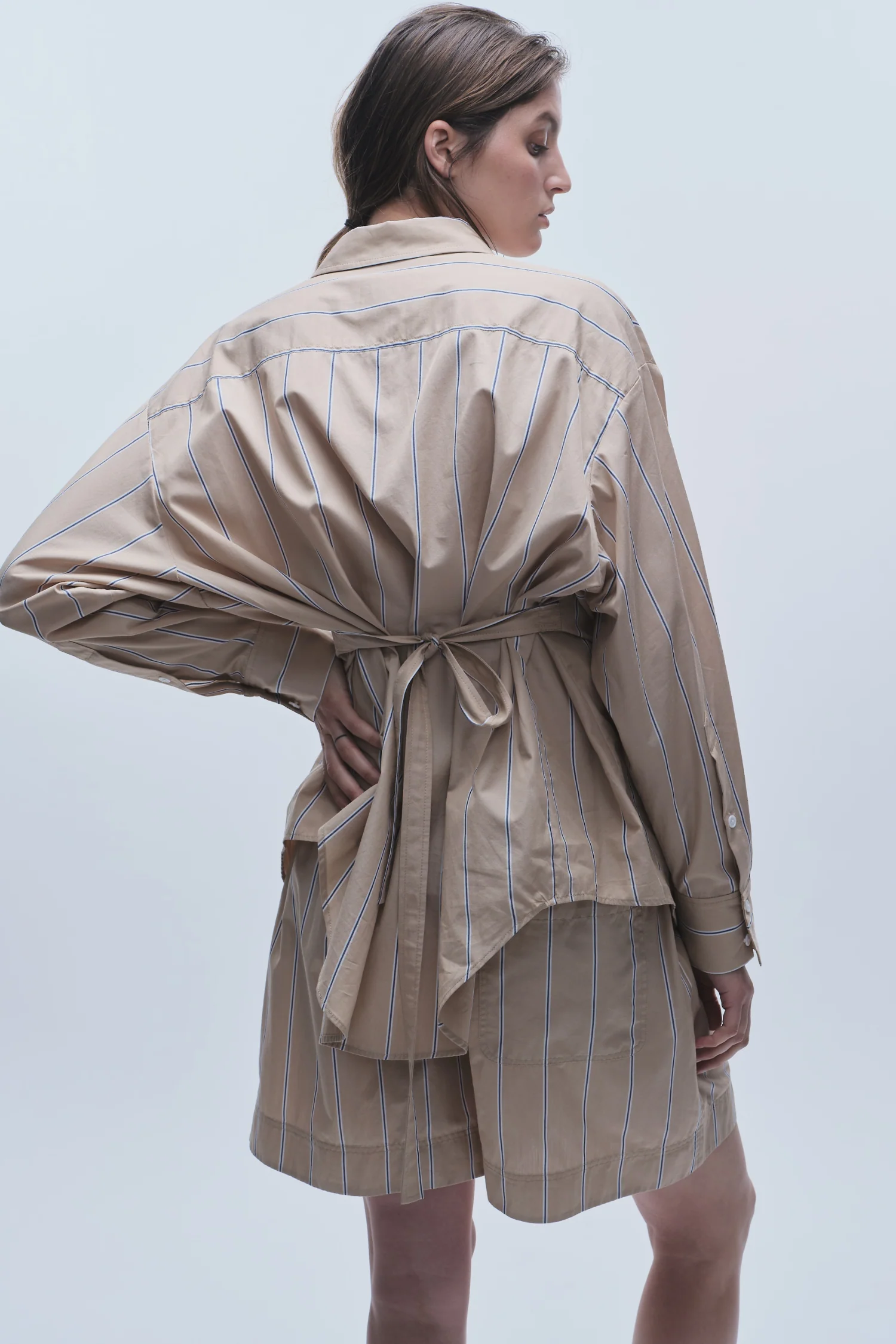 Lara Blouse, Sand Stripe