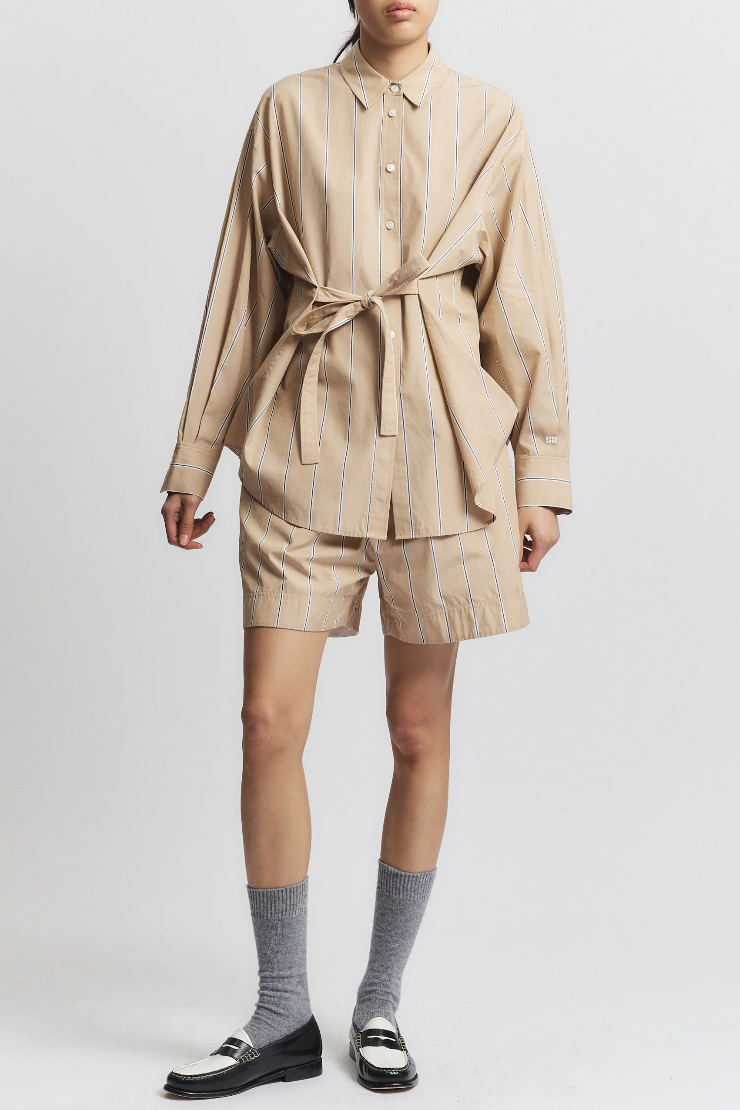 Lara Blouse, Sand Stripe 5 Lara Blouse, Sand Stripe