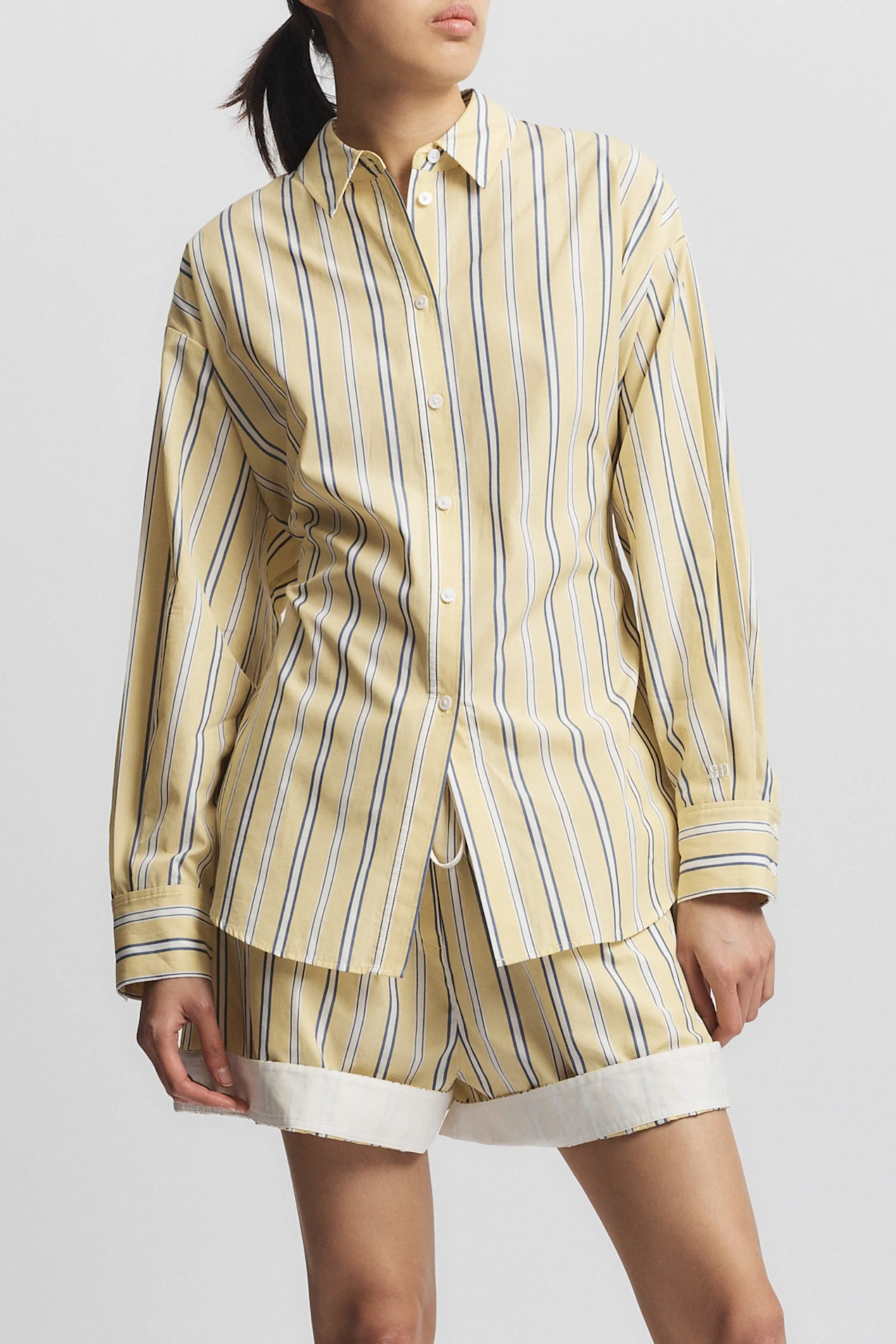 Lara Blouse, Canary Stripe