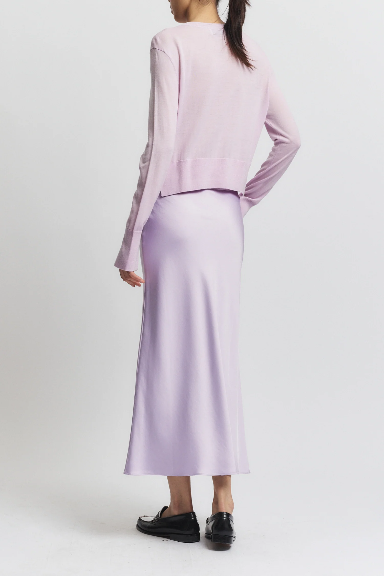 Elodie Layered Crewneck Knit, Lilac 4 Elodie Layered Crewneck Knit, Lilac