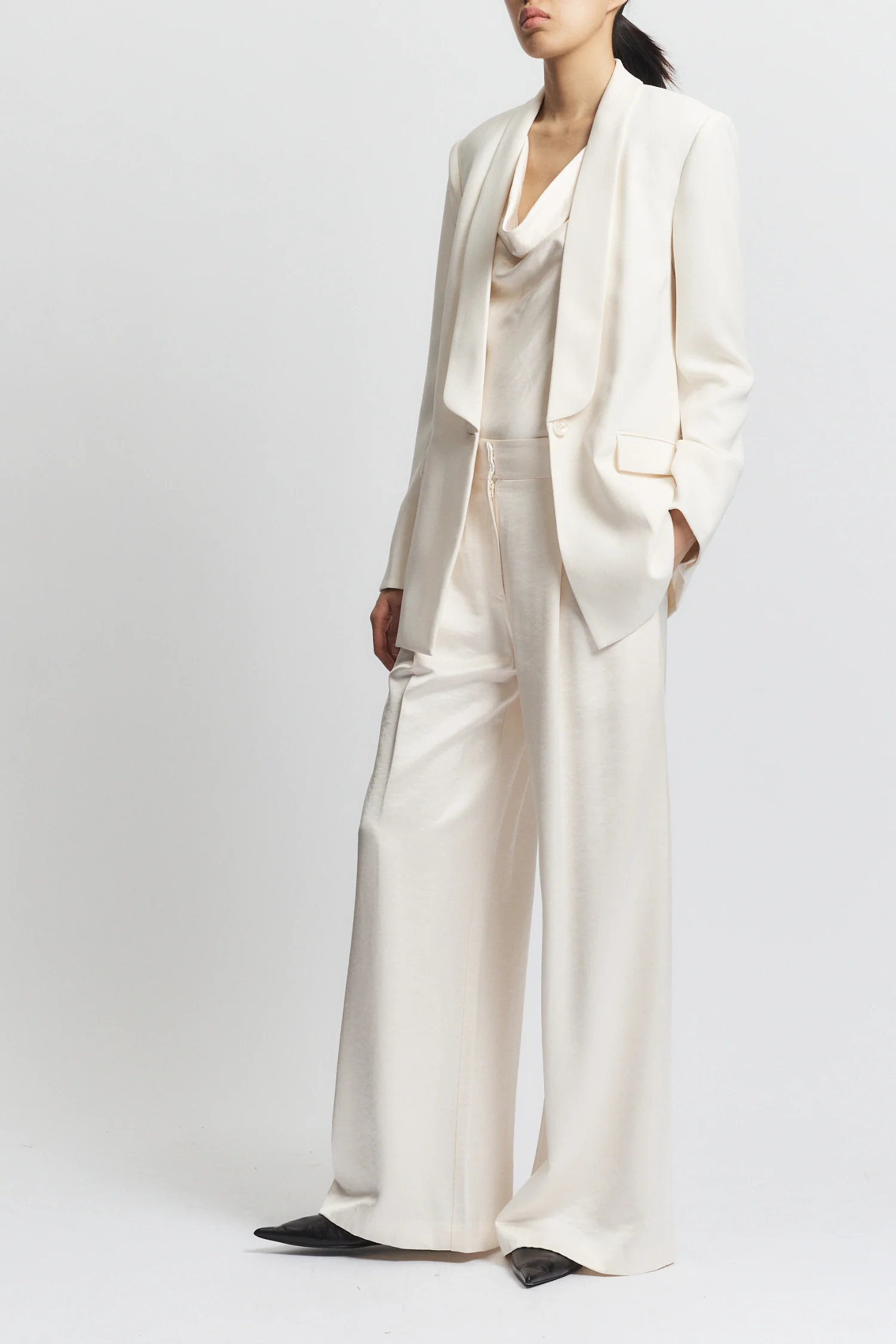 Lennox Everday Blazer, Ivory Crepe 5 Lennox Everday Blazer, Ivory Crepe