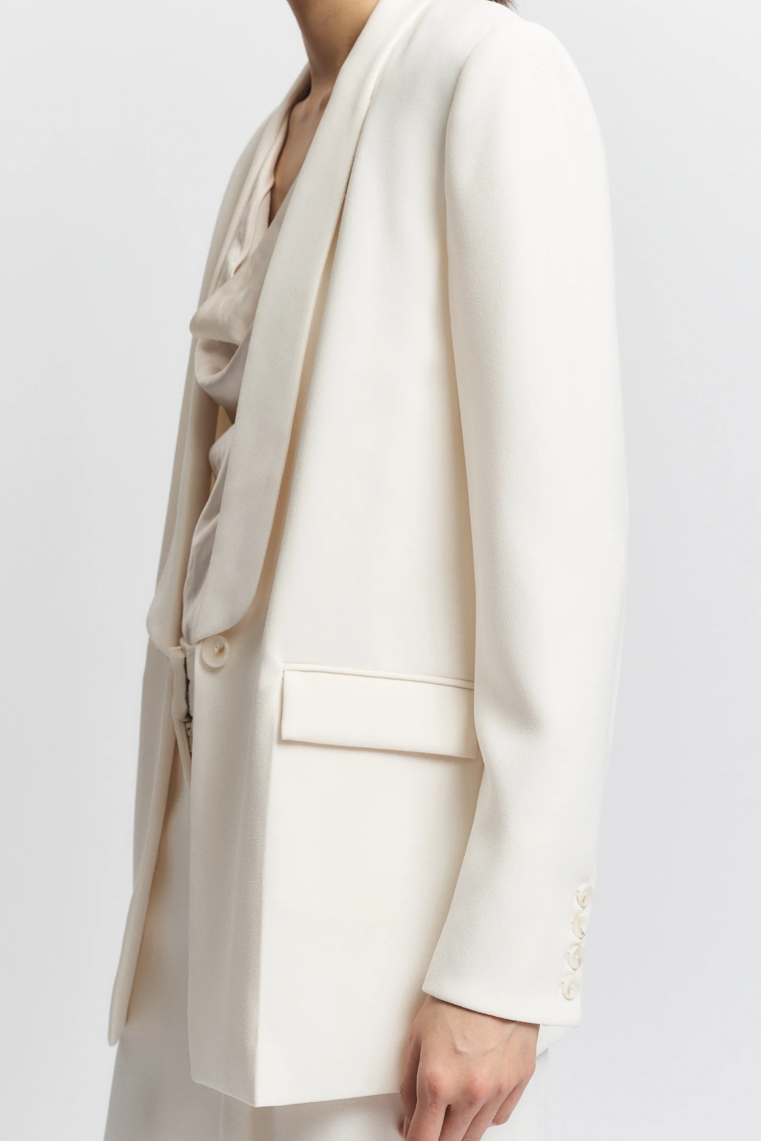 Lennox Everday Blazer, Ivory Crepe 6 Lennox Everday Blazer, Ivory Crepe