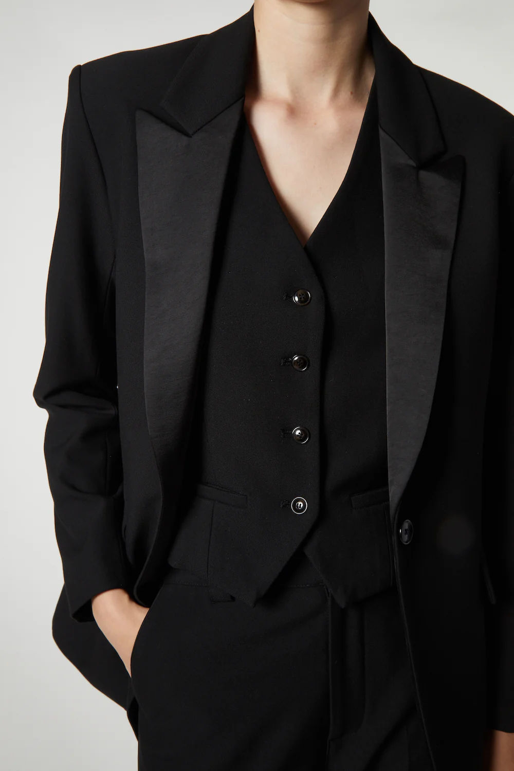 Dylan Tuxedo Jacket, Black