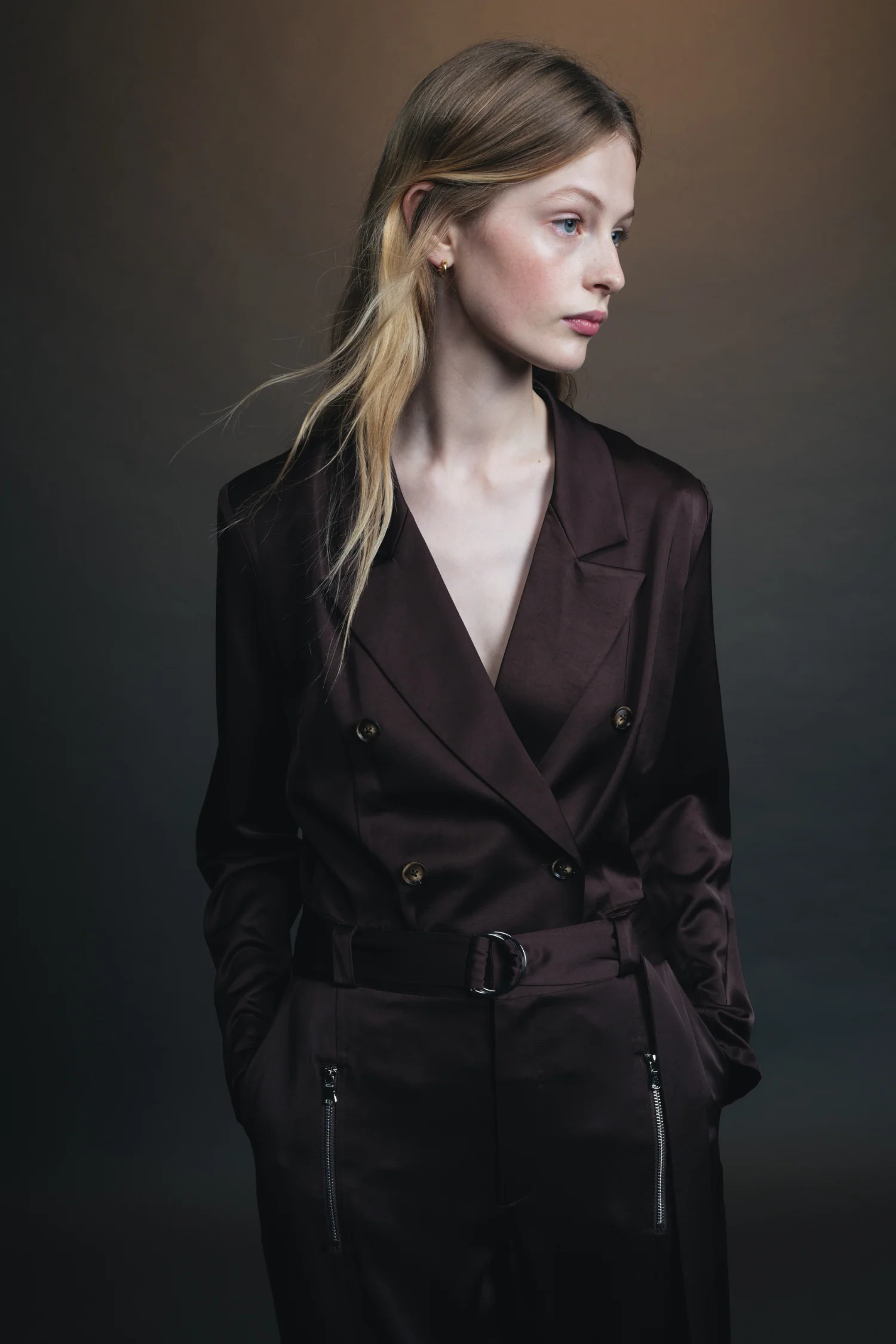 Adalee Charmeuse Blazer