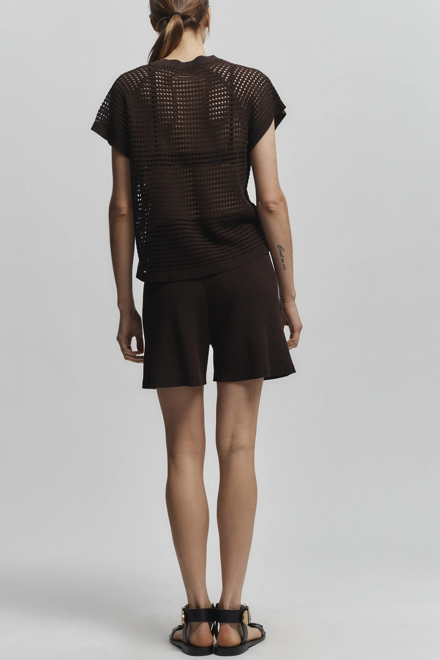 Adrian Crochet Tshirt, Chestnut 4 Adrian Crochet Tshirt, Chestnut