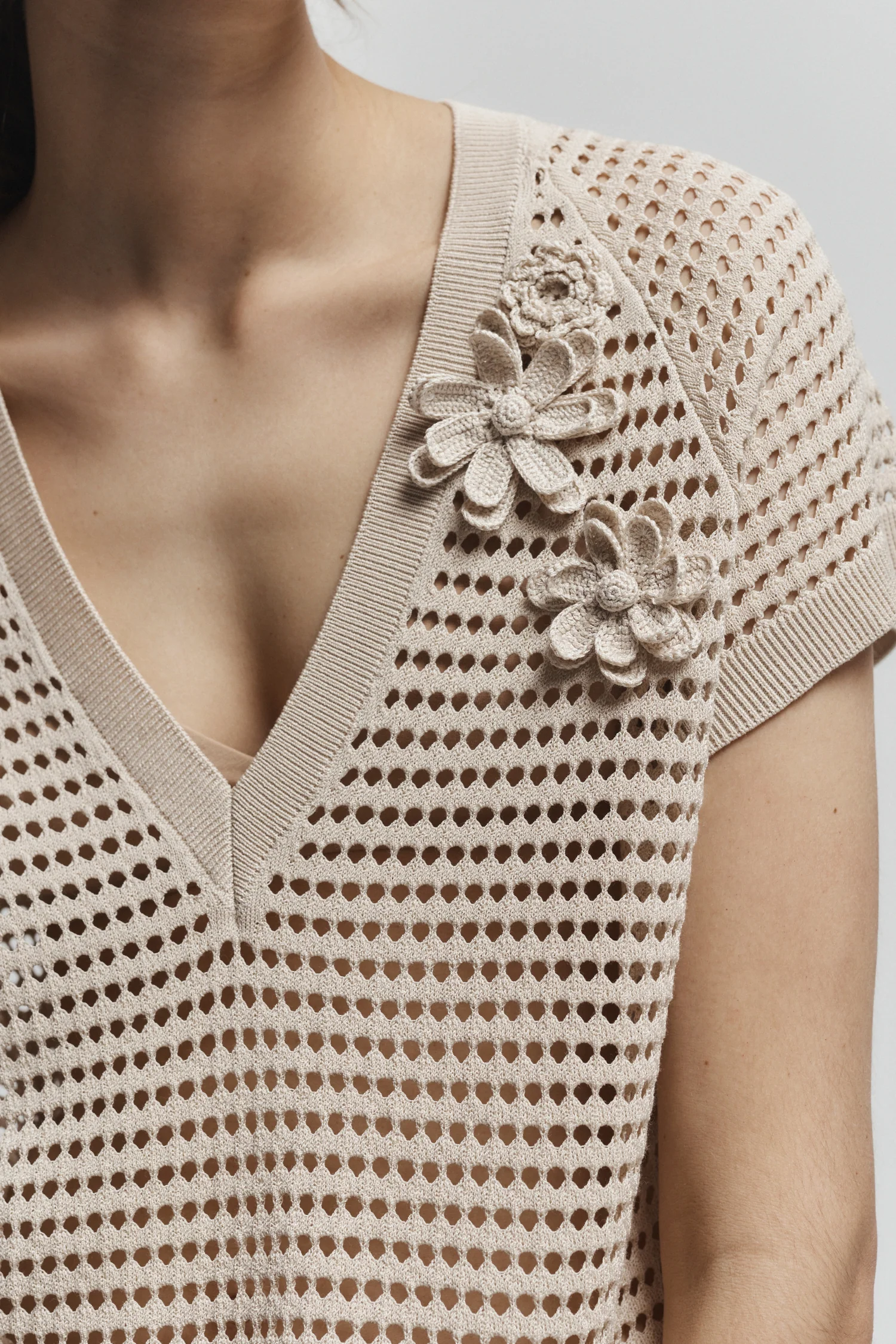 Adrian Crochet Tshirt, Natural 4 Adrian Crochet Tshirt, Natural