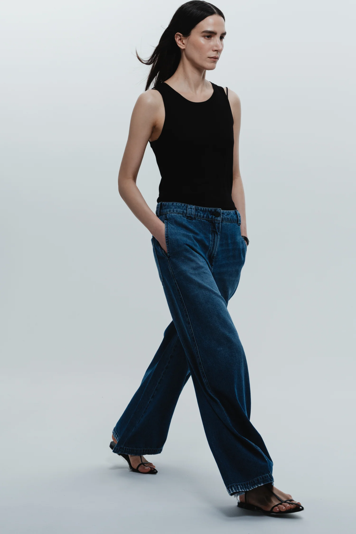 Amber Wideleg Denim Pant, Ashbury Wash 4 Amber Wideleg Denim Pant, Ashbury Wash