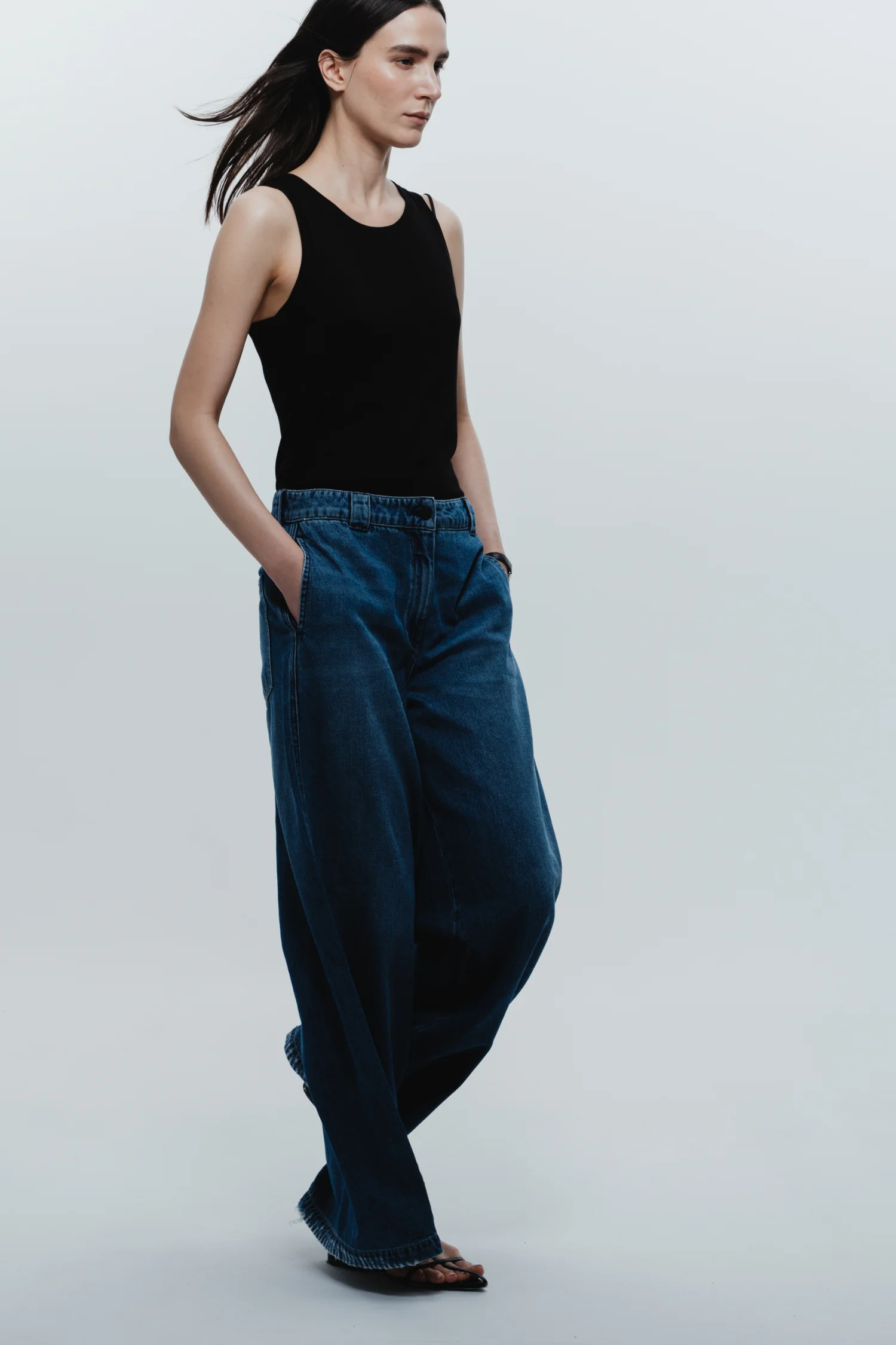 Amber Wideleg Denim Pant, Ashbury Wash 8 Amber Wideleg Denim Pant, Ashbury Wash