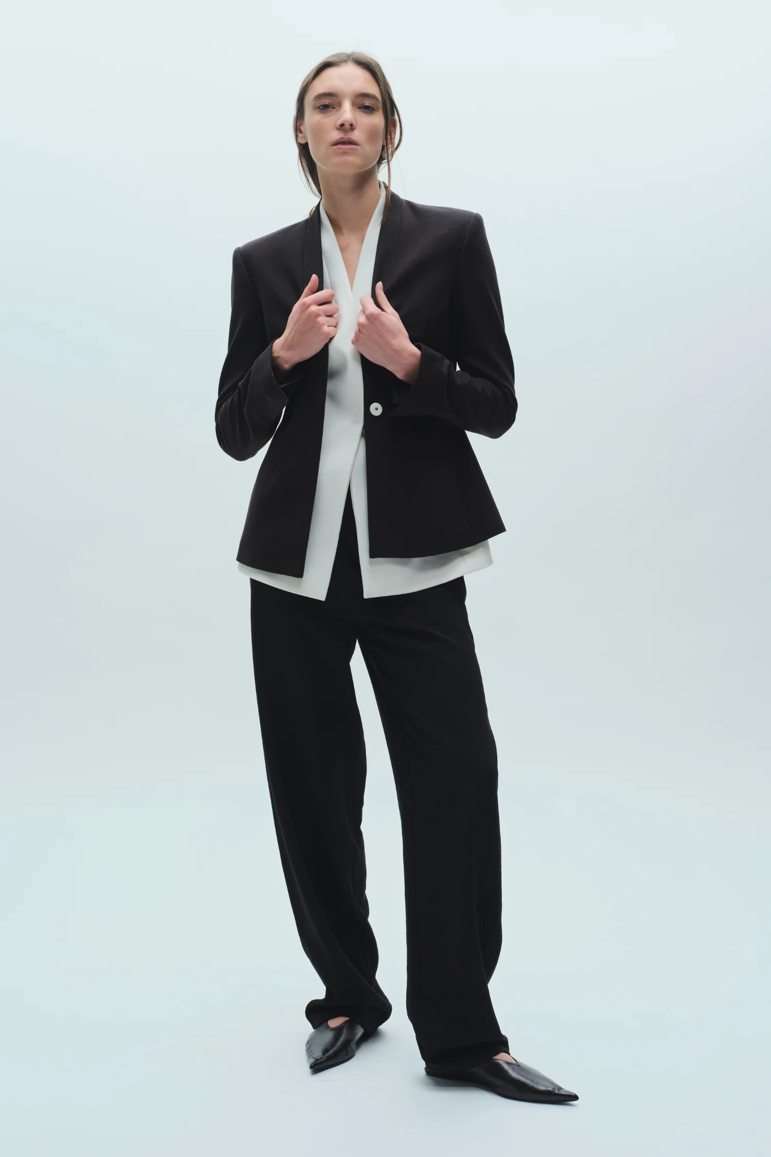 Aria Tailored Blazer, Black