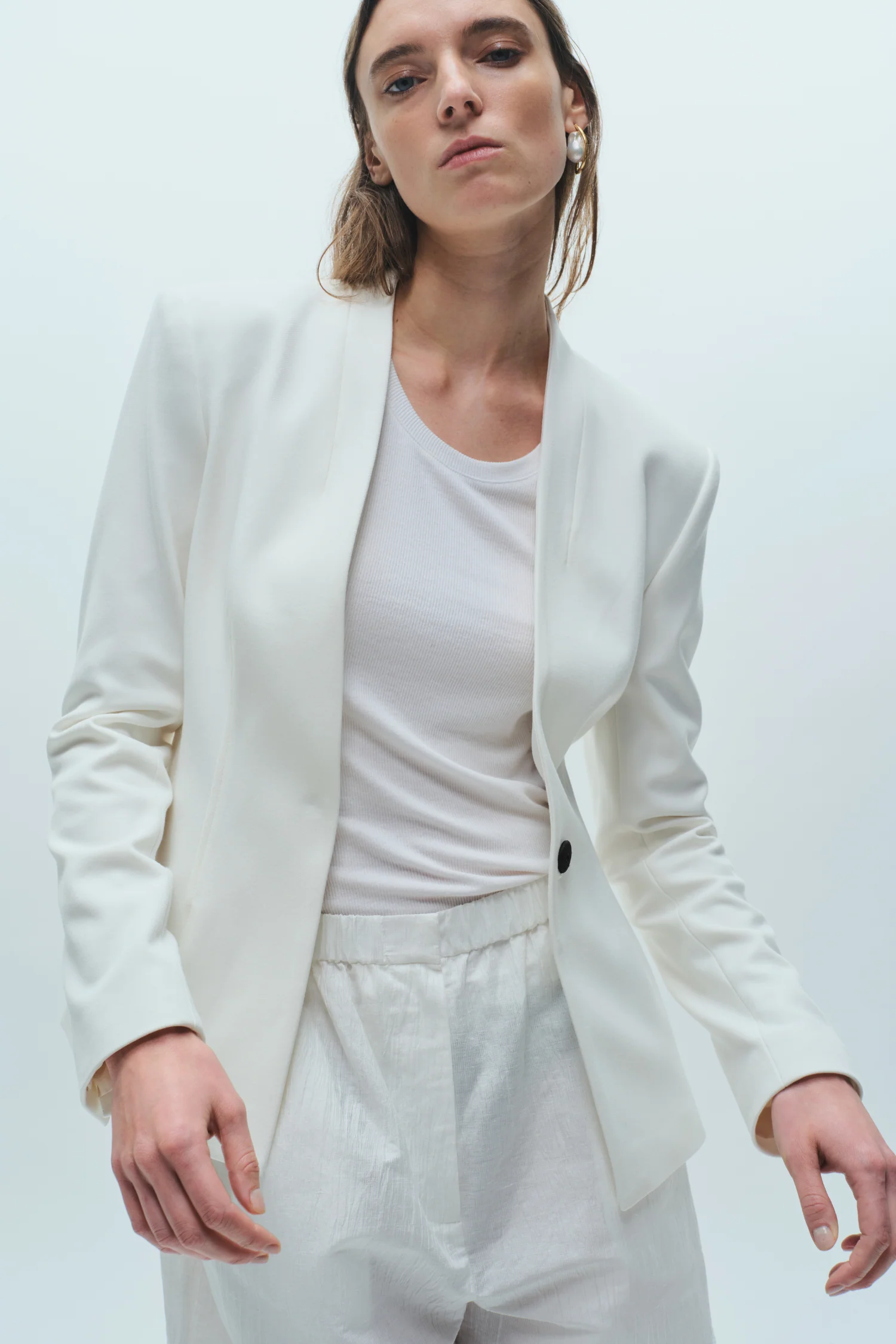 Aria Tailored Blazer, White