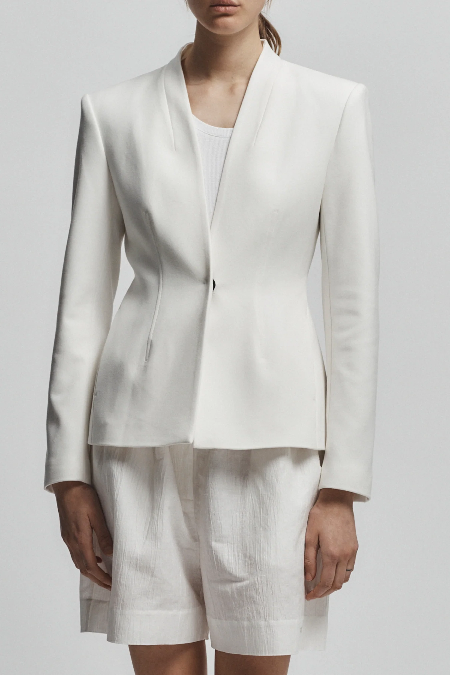 Aria Tailored Blazer, White