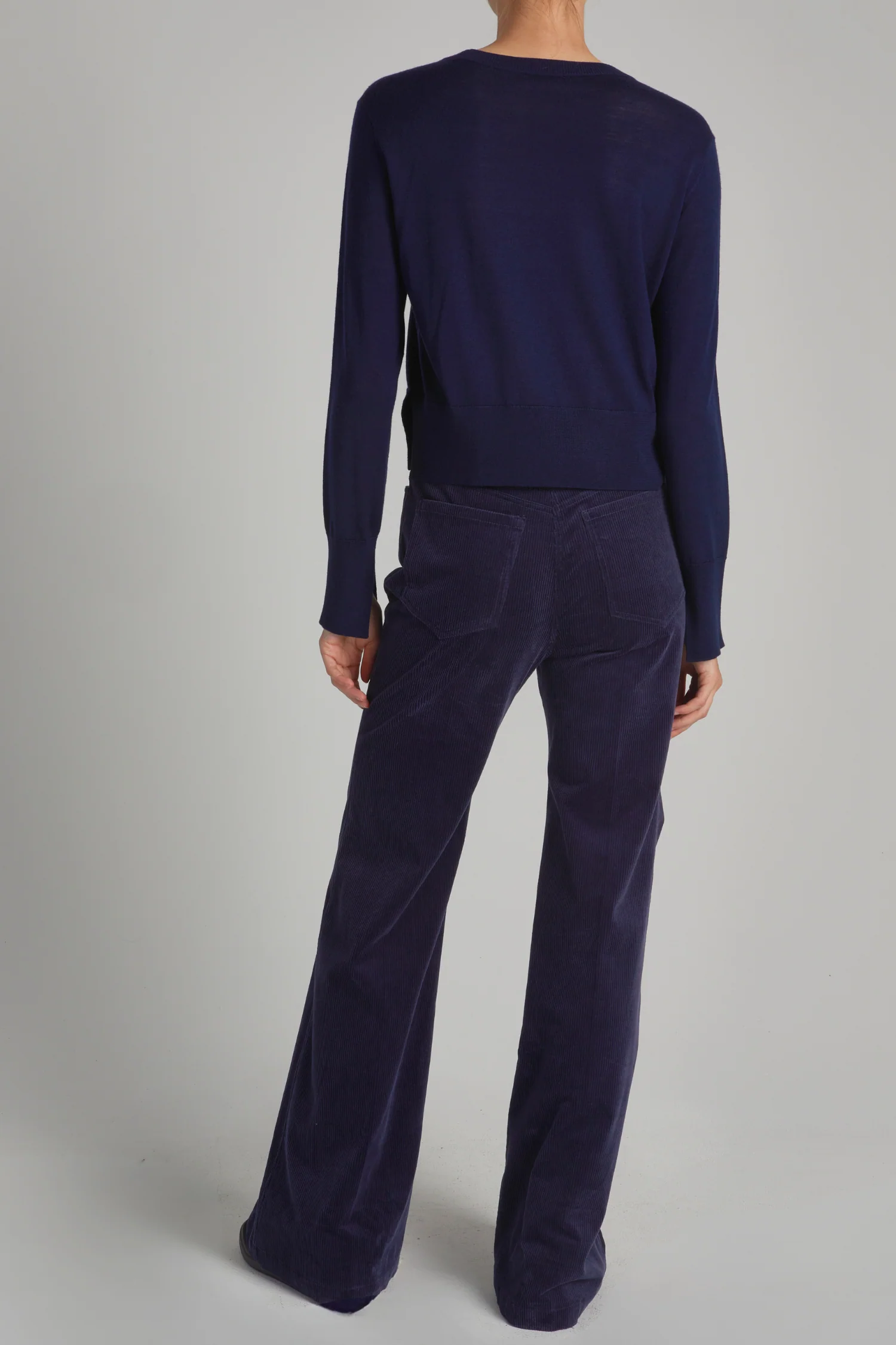 Aron Corduroy Flare Pant, Navy 4 Aron Corduroy Flare Pant, Navy