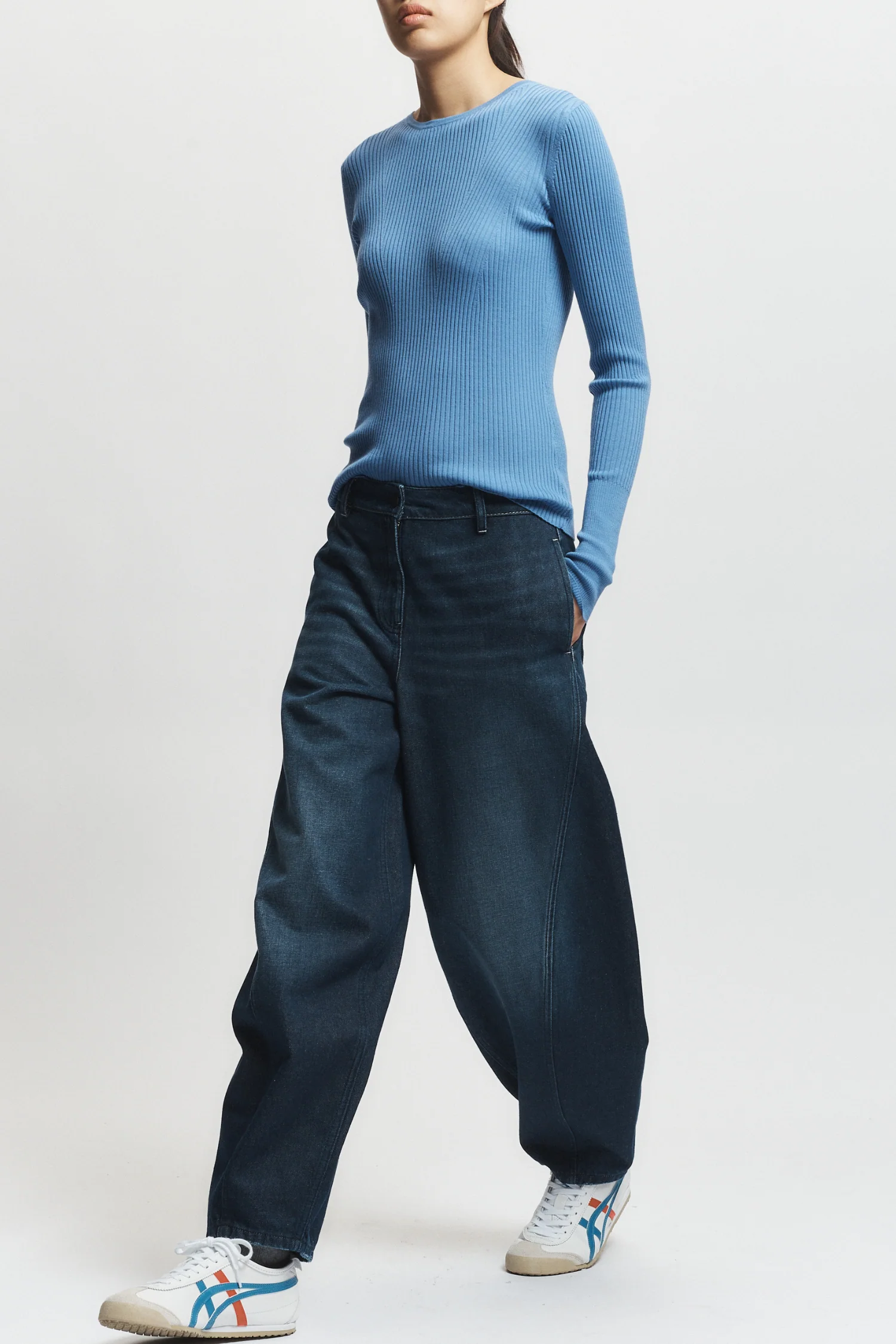 Atlas Rib Crewneck Sweater, Wedgewood 4 Atlas Rib Crewneck Sweater, Wedgewood