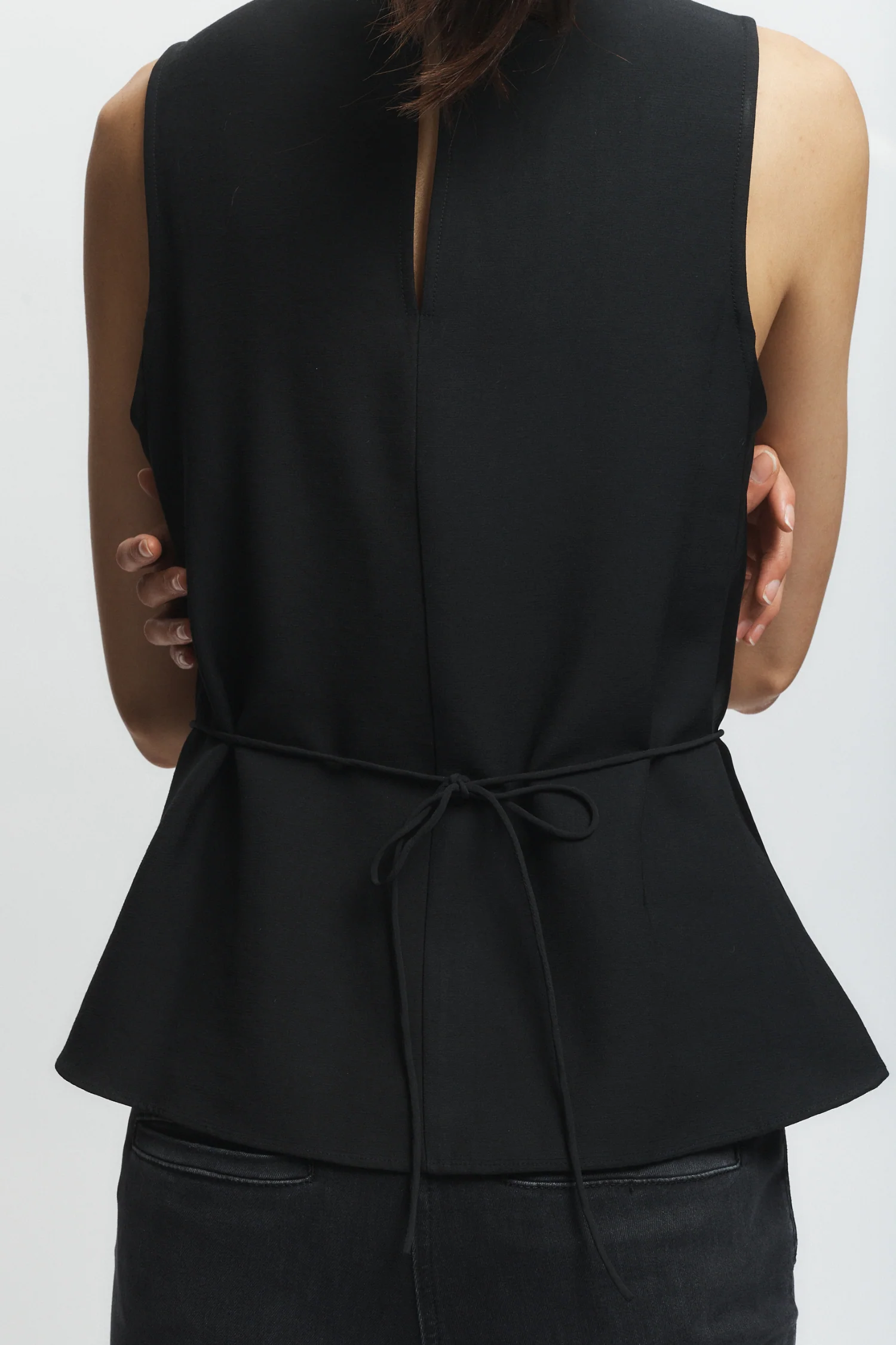 Benson Charmeuse Top, Black 3 Benson Charmeuse Top, Black